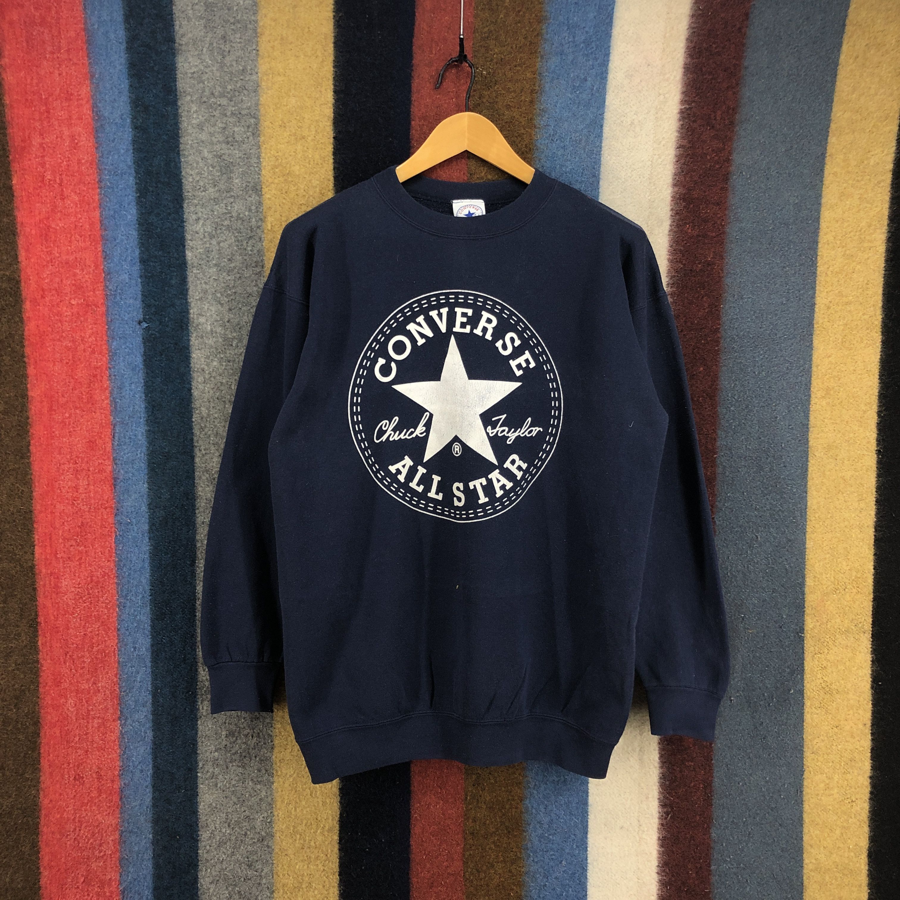 Converse 90s Vintage CONVERSE ALL STAR Crew Neck Sweatshirt #012-01 Size US M / EU 48-50 / 2 - 1 Thumbnail