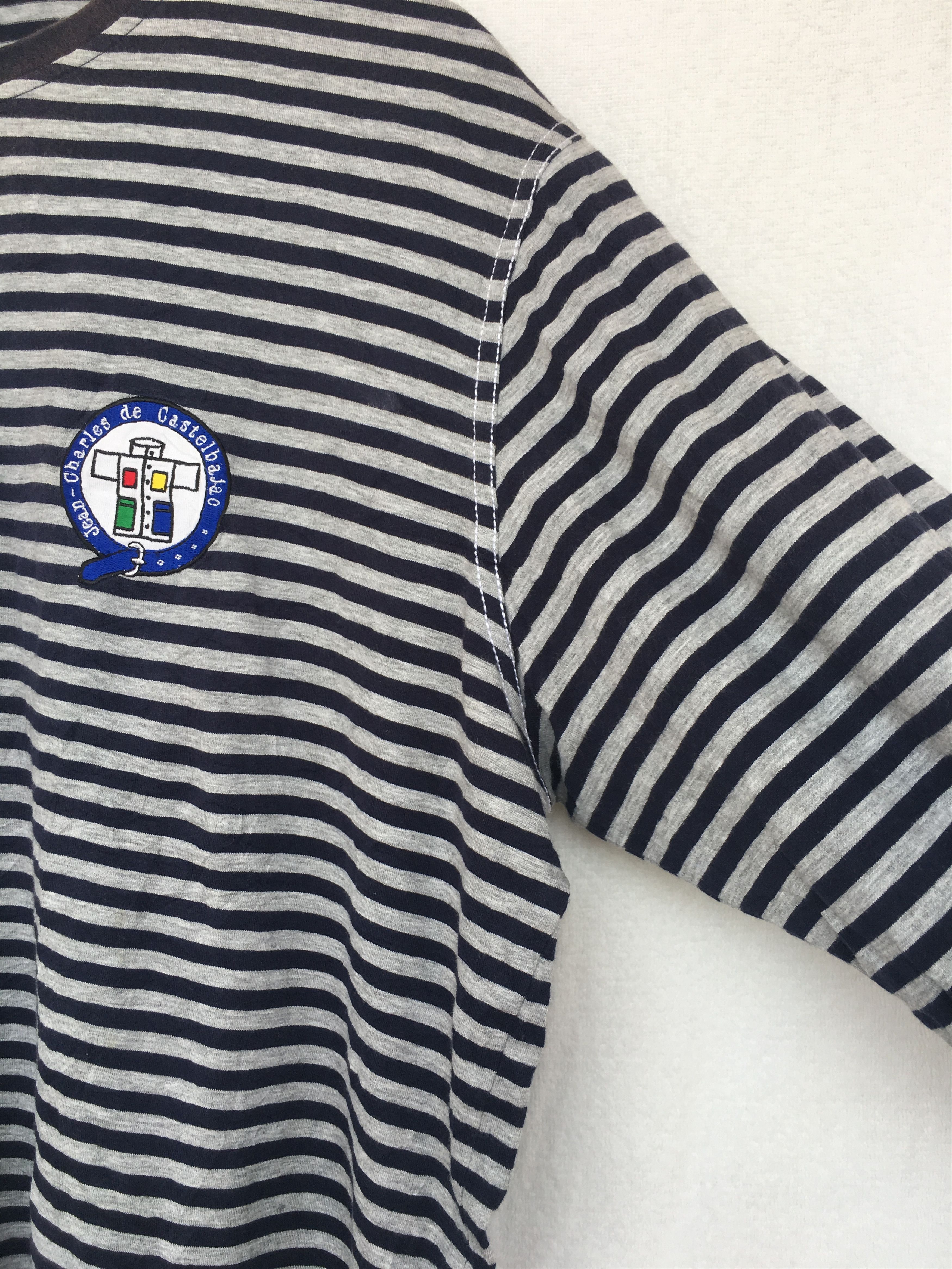 Jean Charles De Castelbajac stripe embroided tee Size US L / EU 52-54 / 3 - 4 Thumbnail