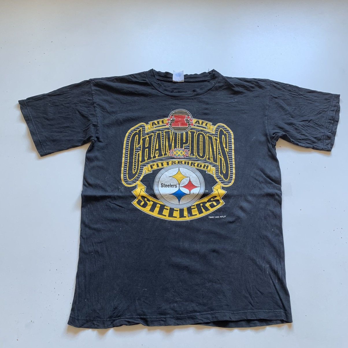 NFL Vintage 90s Pittsburgh Steelers NFL Football Graphic T Shirt Size US L / EU 52-54 / 3 - 1 Thumbnail