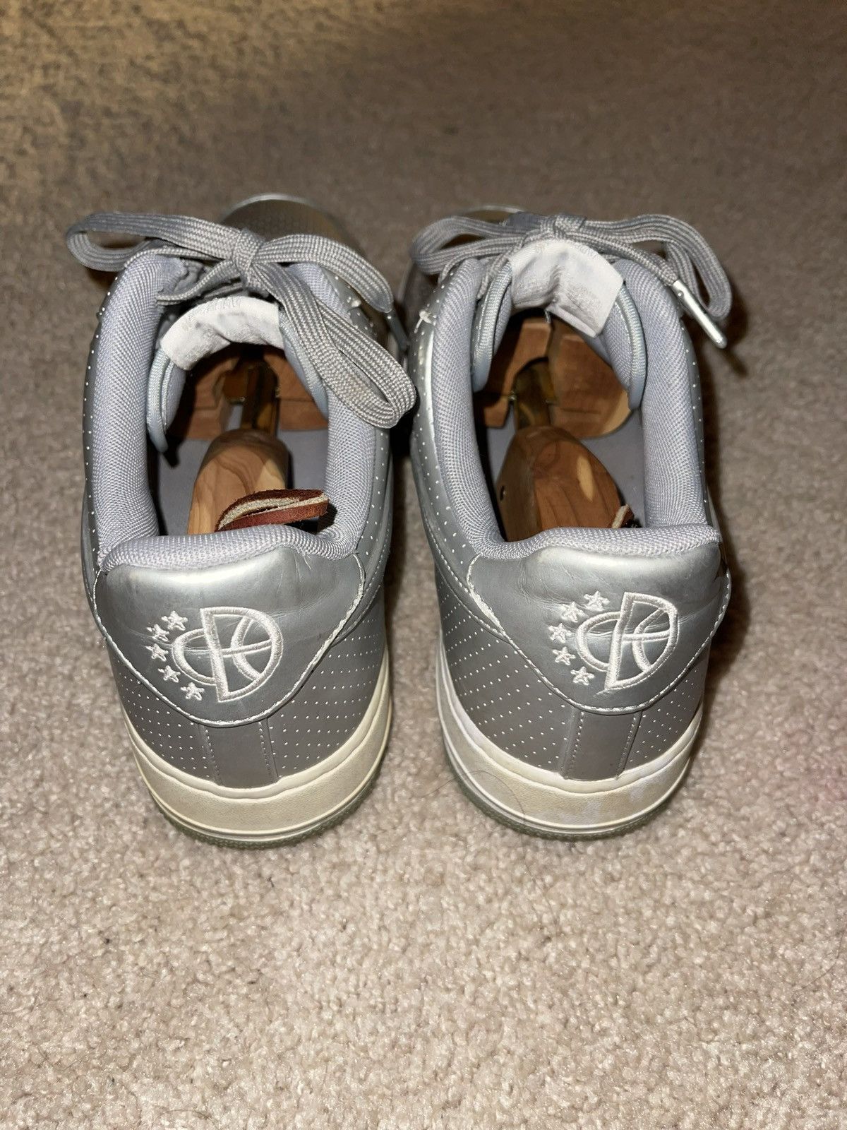 Nike Nike Air Force 1 Metallic Silver Size US 10.5 / EU 43-44 - 5 Thumbnail