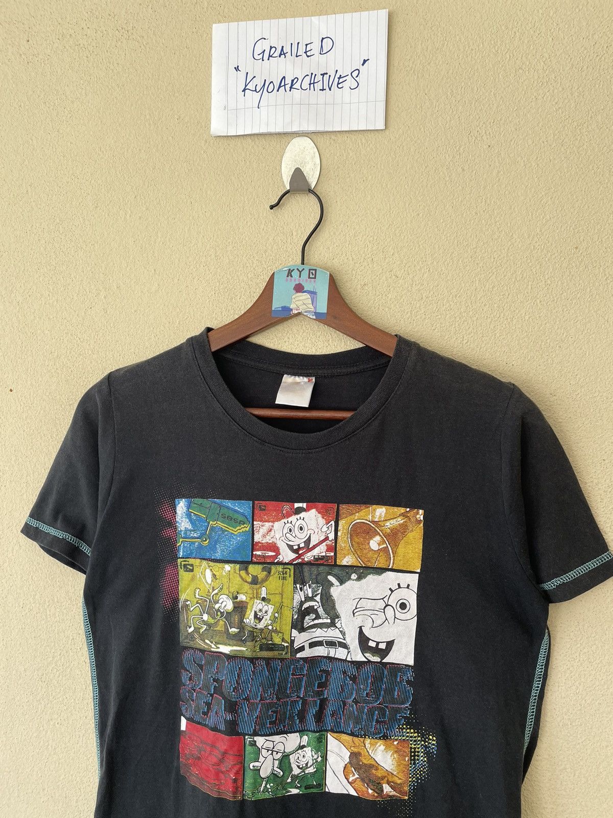Nickelodeon SPONGEBOB SQUAREPANT BLACK TEE Size US S / EU 44-46 / 1 - 3 Thumbnail