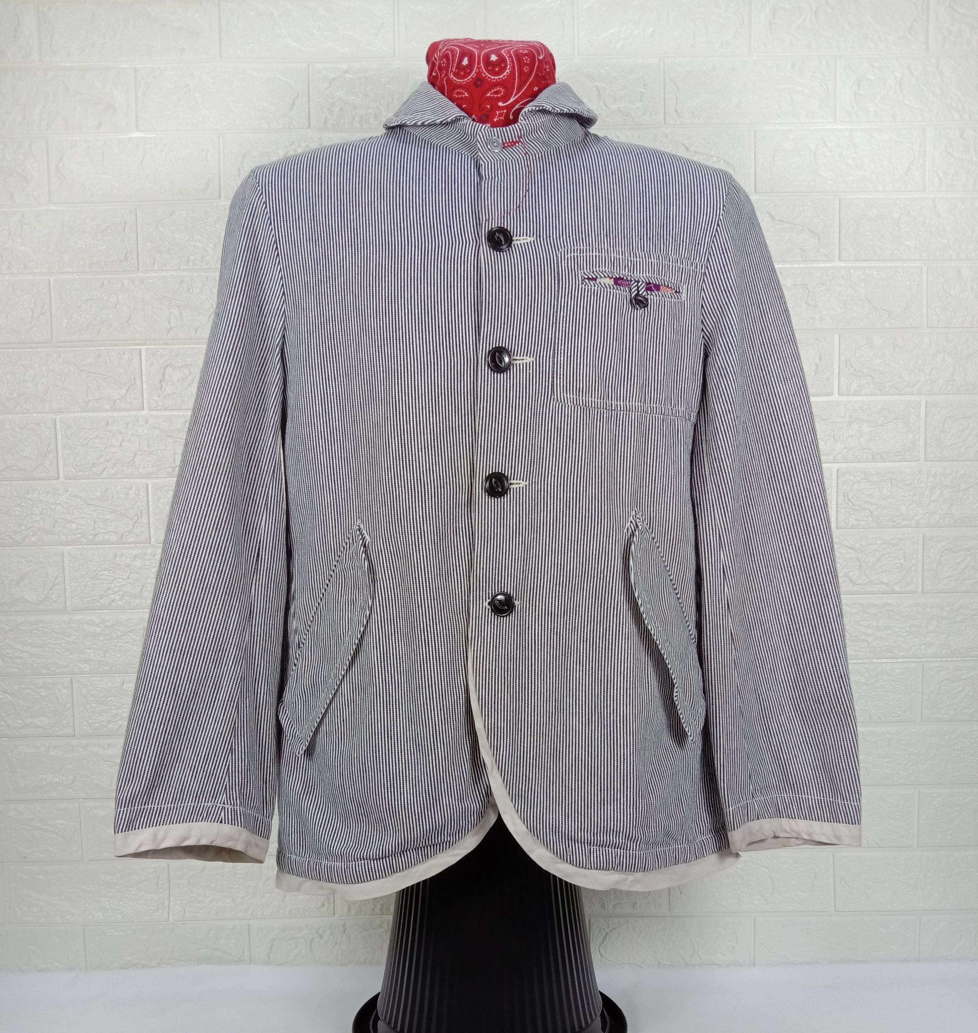 image of Avant Garde x Ppfm Vintage Ppfm Hickory Striped Jacket, Men's (Size Medium)