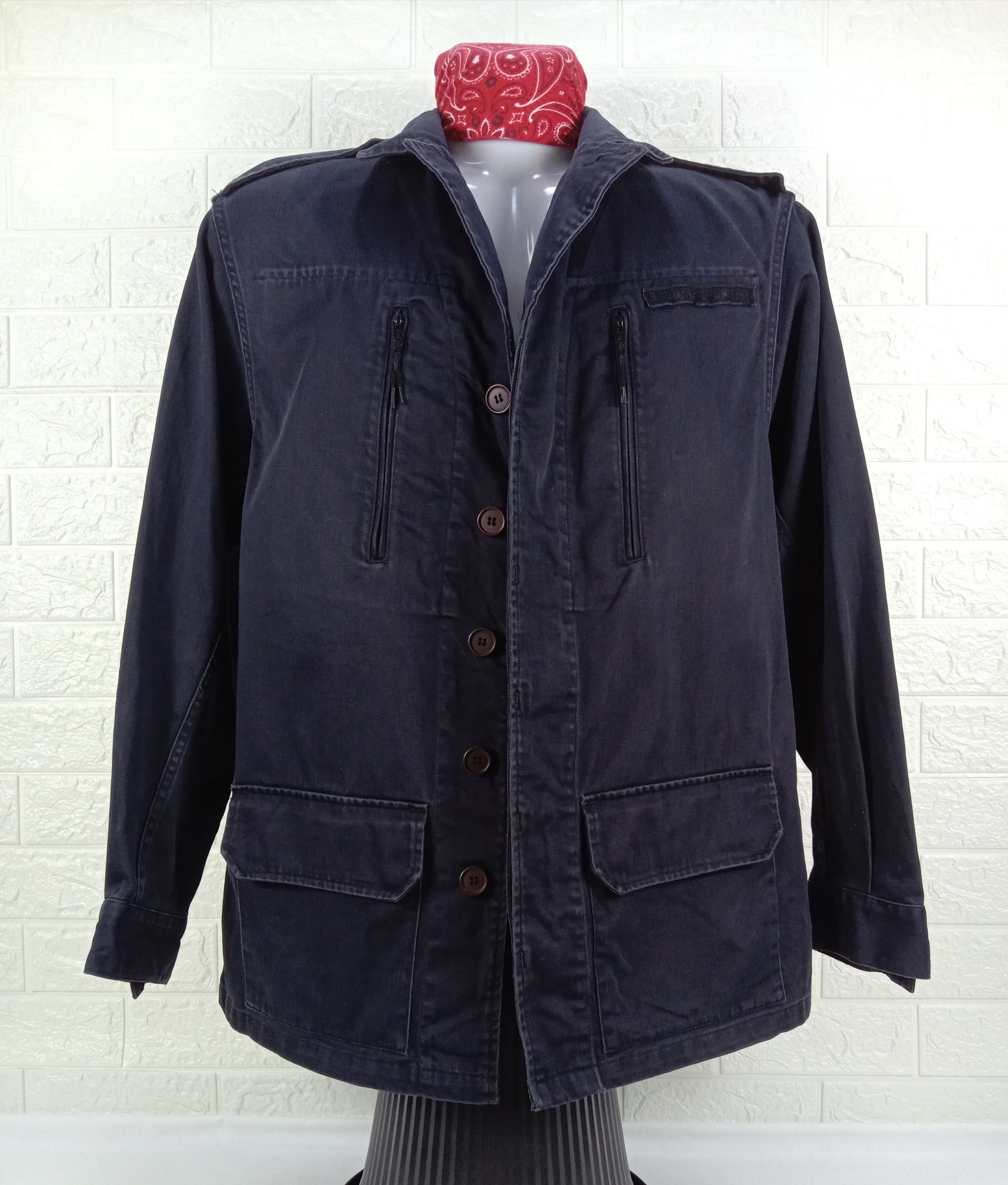 A.P.C. A.P.C. Rue De Fleurus Paris Dark Blue Button Jacket Size US L / EU 52-54 / 3 - 5 Thumbnail