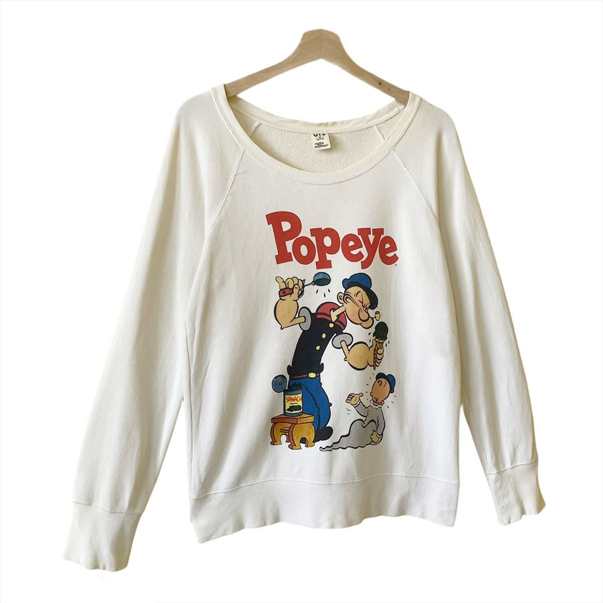 Cartoon Network Popeye Printed Big Logo Crewneck Sweatshirt Size M Size US M / EU 48-50 / 2 - 2 Thumbnail