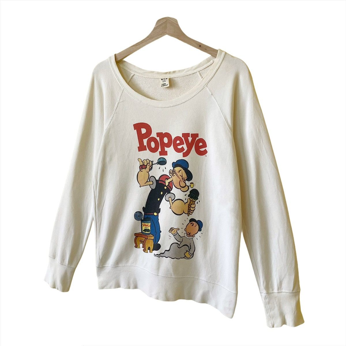 Cartoon Network Popeye Printed Big Logo Crewneck Sweatshirt Size M Size US M / EU 48-50 / 2 - 3 Thumbnail