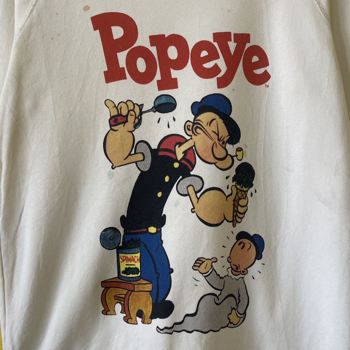 Cartoon Network Popeye Printed Big Logo Crewneck Sweatshirt Size M Size US M / EU 48-50 / 2 - 5 Thumbnail