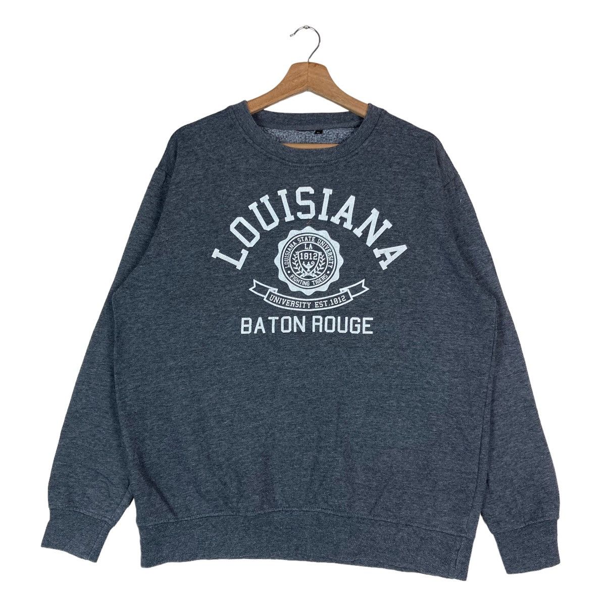 Vintage Vintage Lousiana University Spell Out Pullover Jumper Size US XL / EU 56 / 4 - 1 Thumbnail