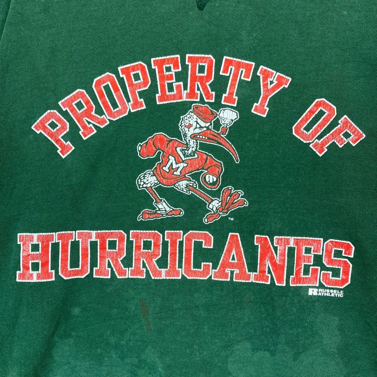 Russell Athletic Vintage Russell Athletic Property of Hurricanes Spell Out Size US L / EU 52-54 / 3 - 3 Thumbnail