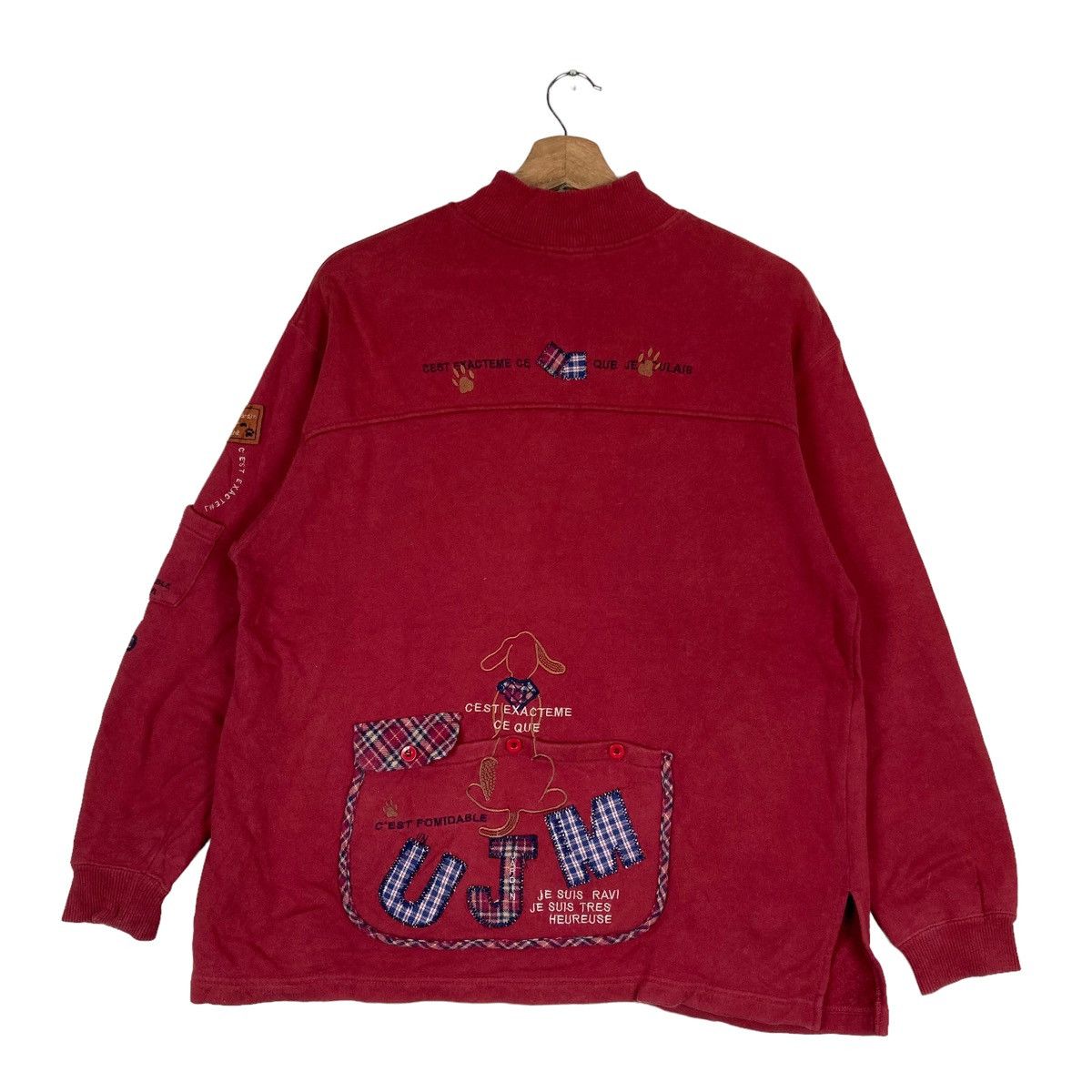 Vintage Vintage C’est Tout Quarter Zip Pullover Jumper Sweatshirt Size US L / EU 52-54 / 3 - 6 Thumbnail