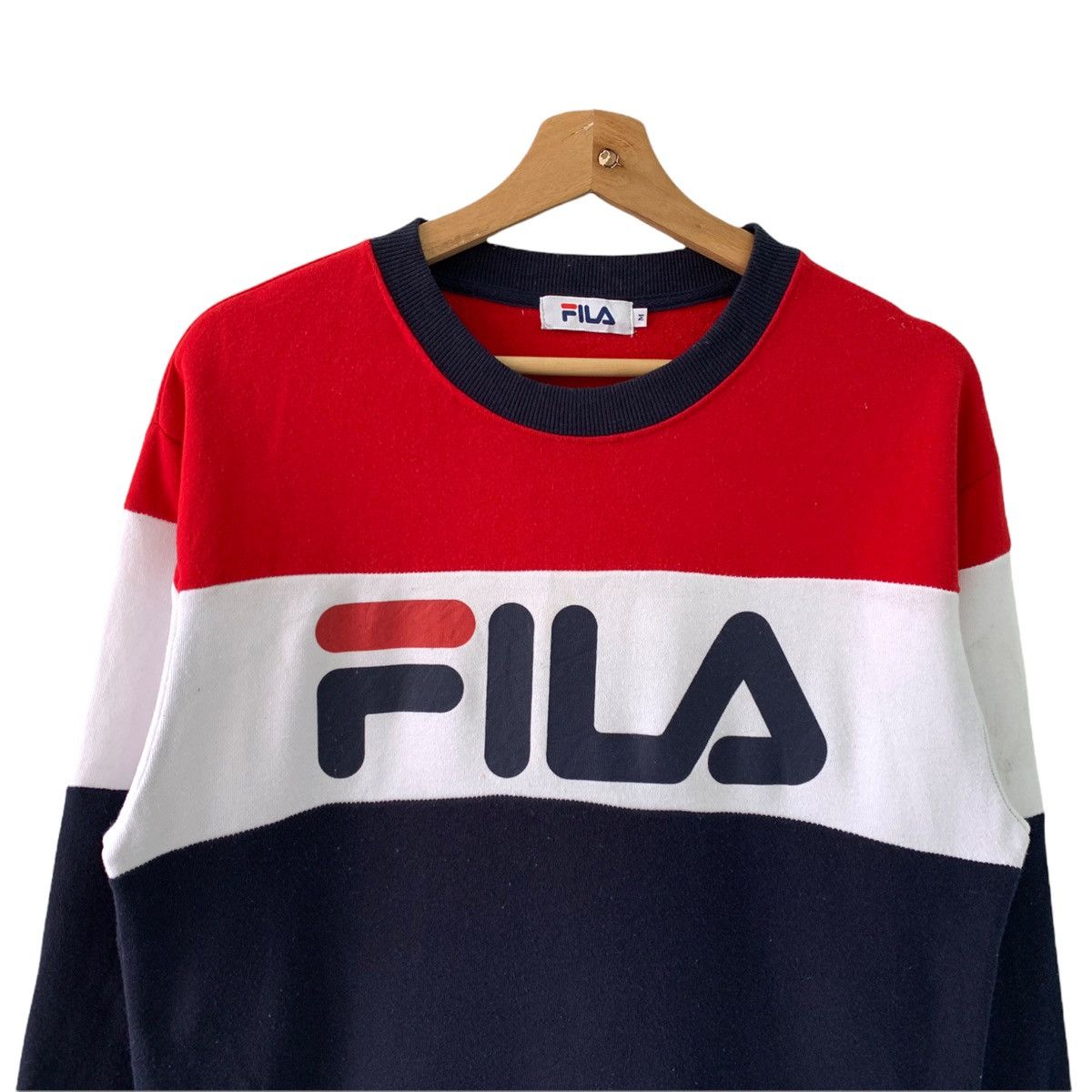 Fila Fila Sport Colour Block Big Logo Crewneck Sweatshirt Size M Size US M / EU 48-50 / 2 - 4 Thumbnail