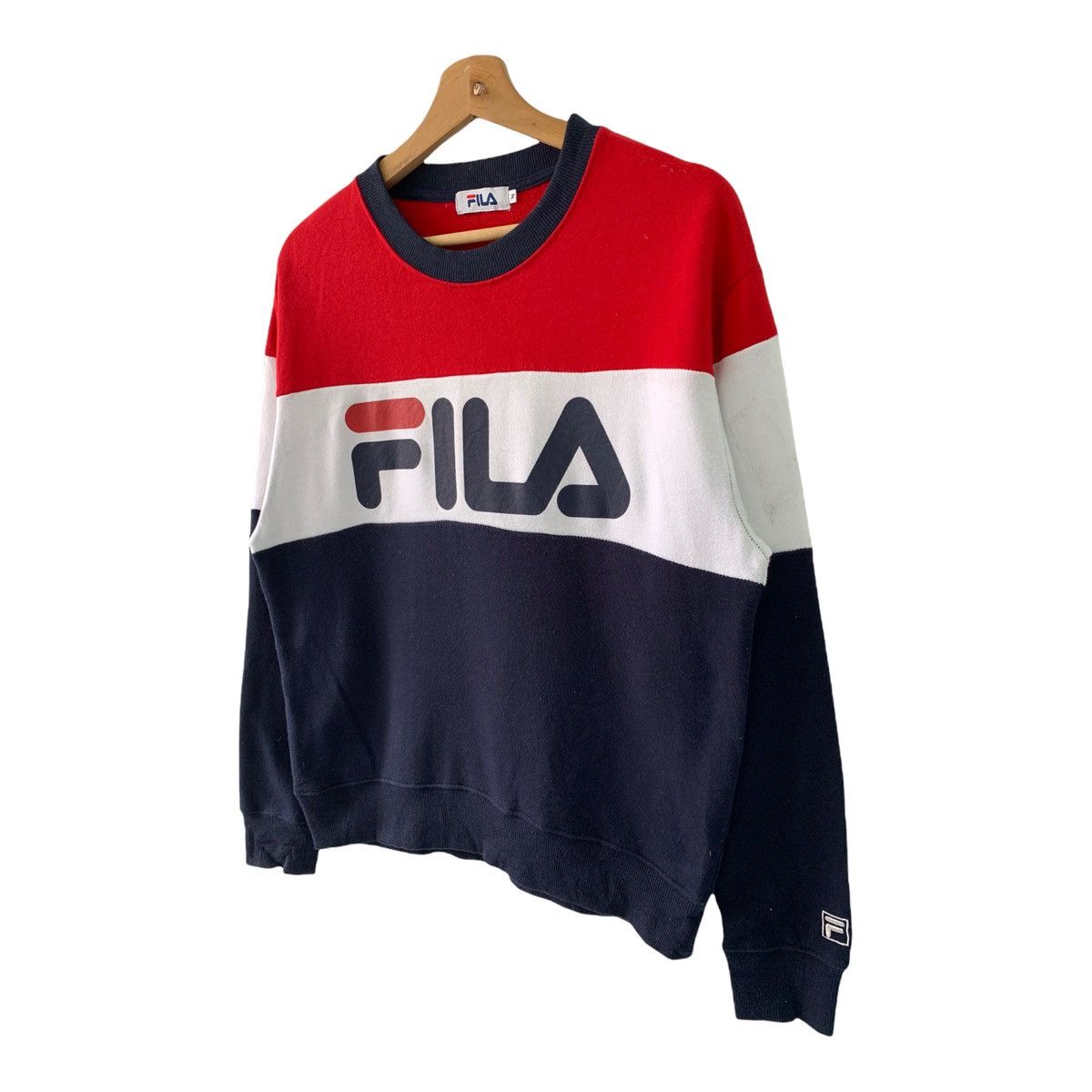 Fila Fila Sport Colour Block Big Logo Crewneck Sweatshirt Size M Size US M / EU 48-50 / 2 - 2 Thumbnail