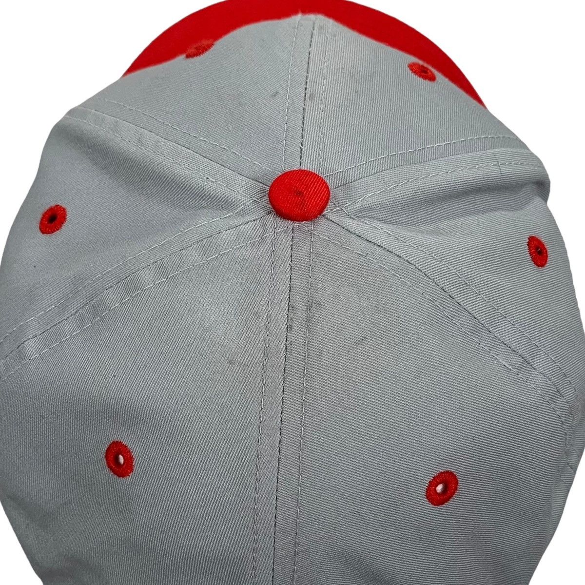 Vintage VTG Prill Field Air Plane Gray & Red Adjustable Snapback Hat Size ONE SIZE - 4 Thumbnail