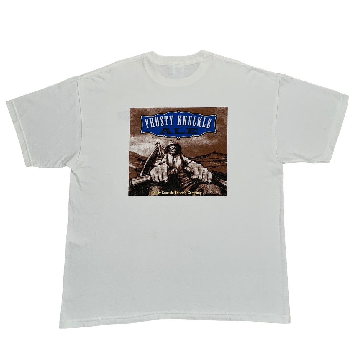 Vintage Vintage Frosty Knuckle Ale Brewing Company White T Shirt Size US XL / EU 56 / 4 - 1 Thumbnail