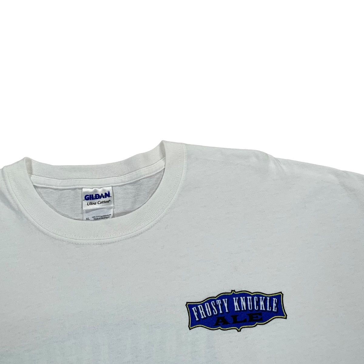 Vintage Vintage Frosty Knuckle Ale Brewing Company White T Shirt Size US XL / EU 56 / 4 - 4 Thumbnail