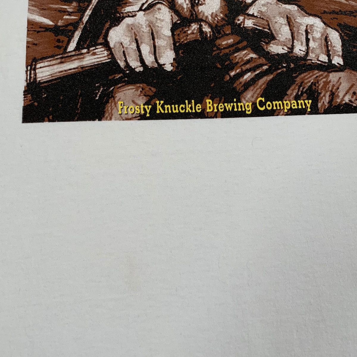 Vintage Vintage Frosty Knuckle Ale Brewing Company White T Shirt Size US XL / EU 56 / 4 - 2 Thumbnail