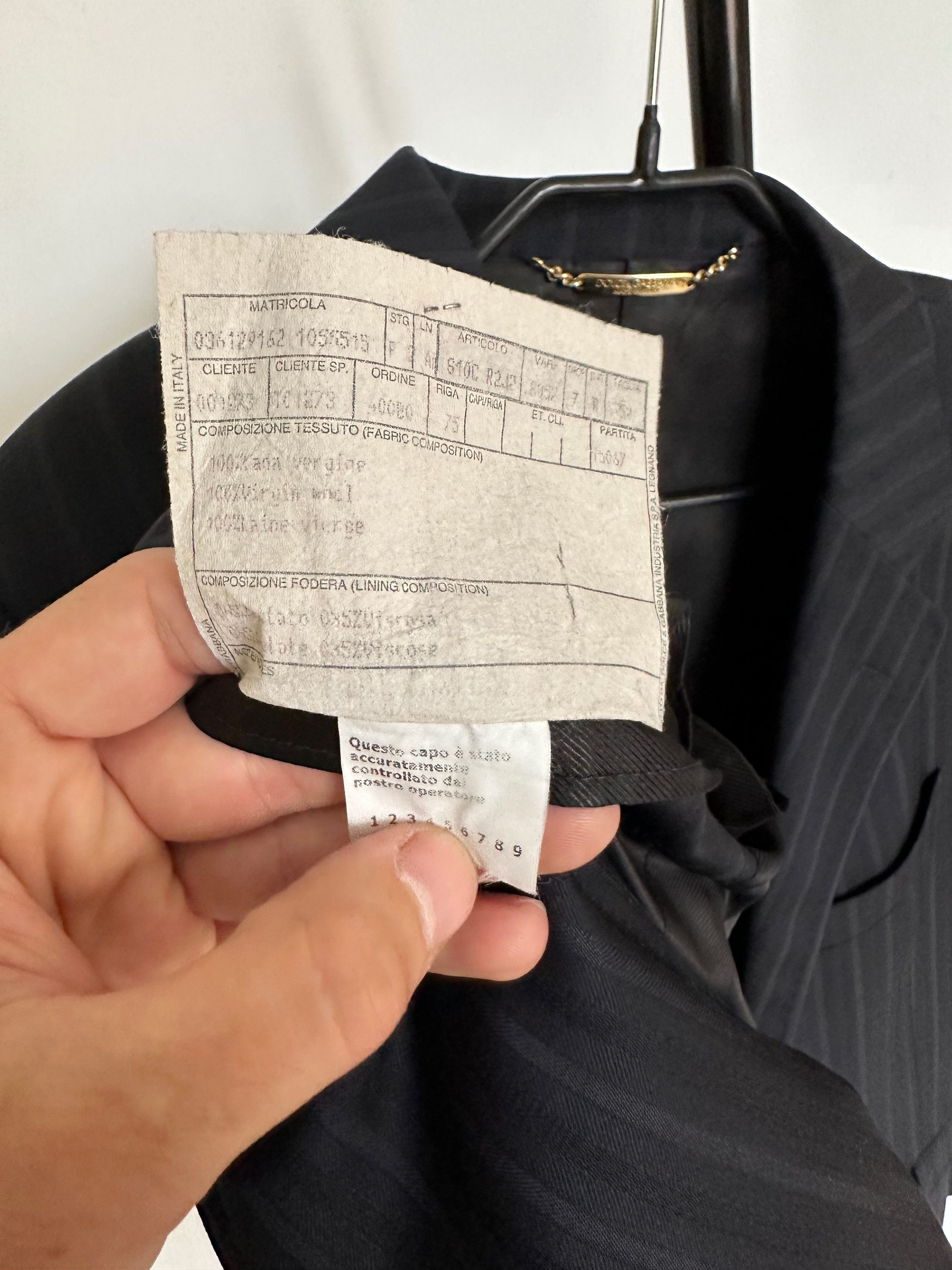 Dolce & Gabbana Dolce Gabbana Wool Suit black striped US 42R Classic Size 42R - 12 Thumbnail