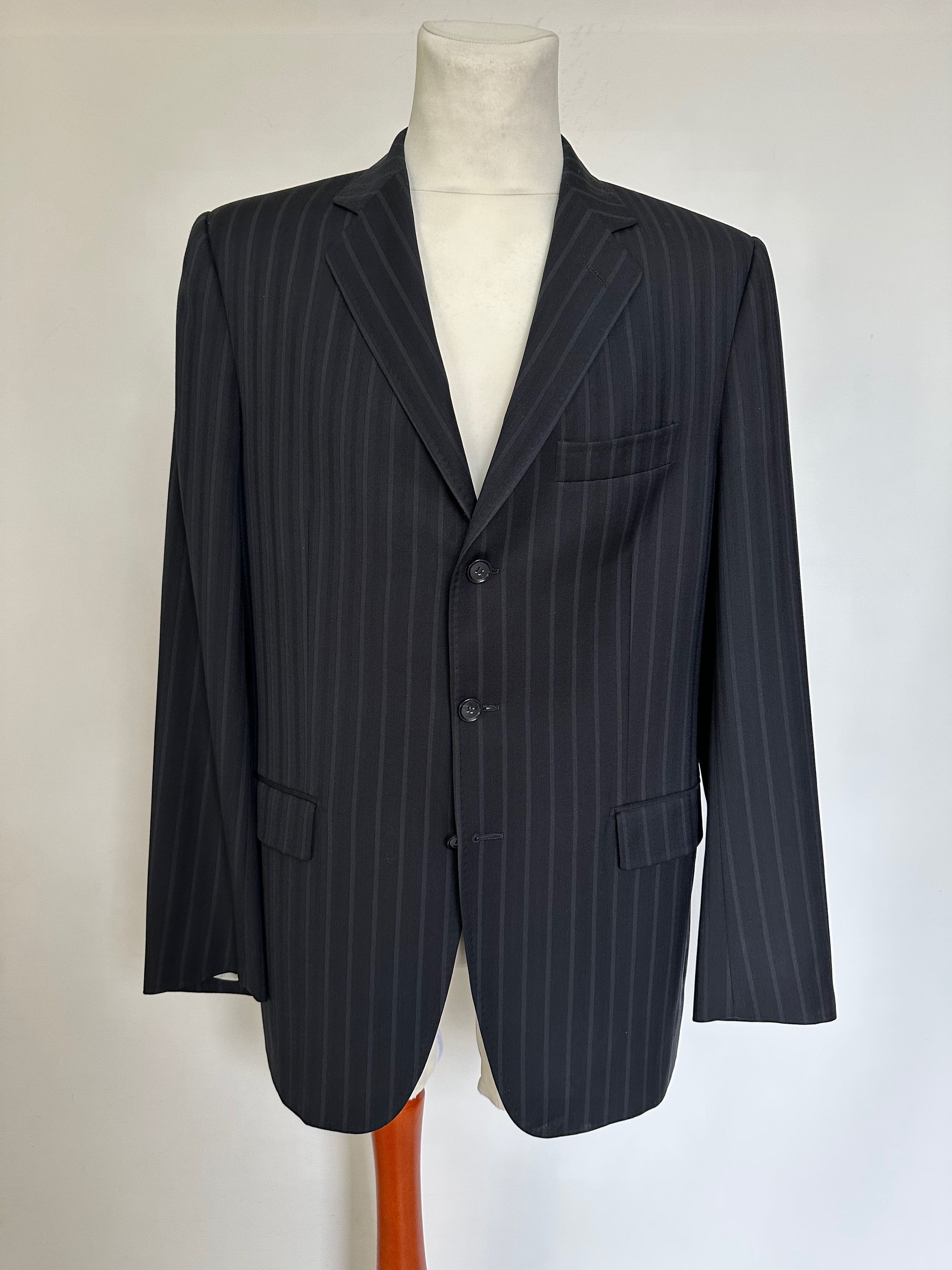 Dolce & Gabbana Dolce Gabbana Wool Suit black striped US 42R Classic Size 42R - 3 Thumbnail