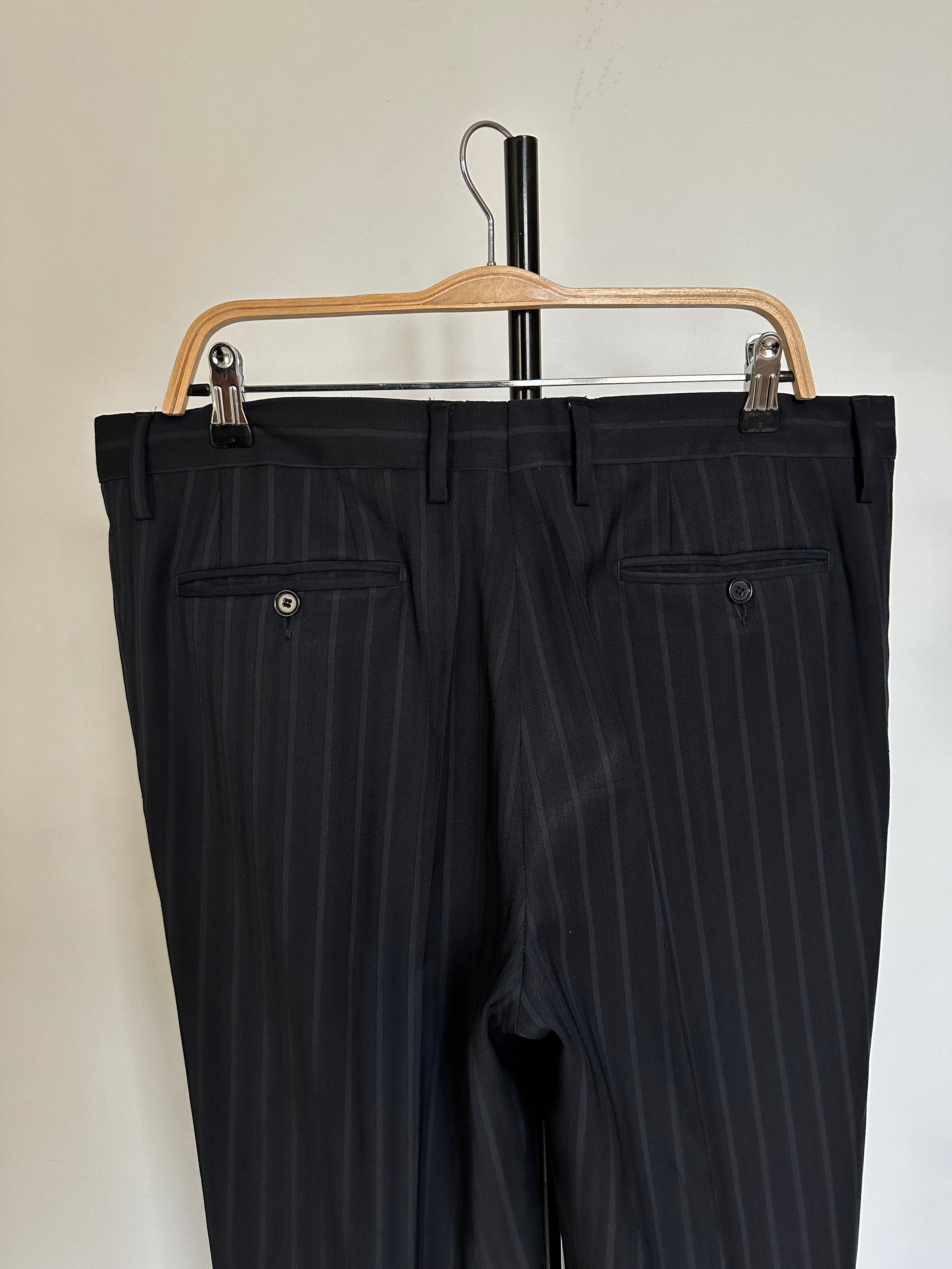 Dolce & Gabbana Dolce Gabbana Wool Suit black striped US 42R Classic Size 42R - 17 Thumbnail
