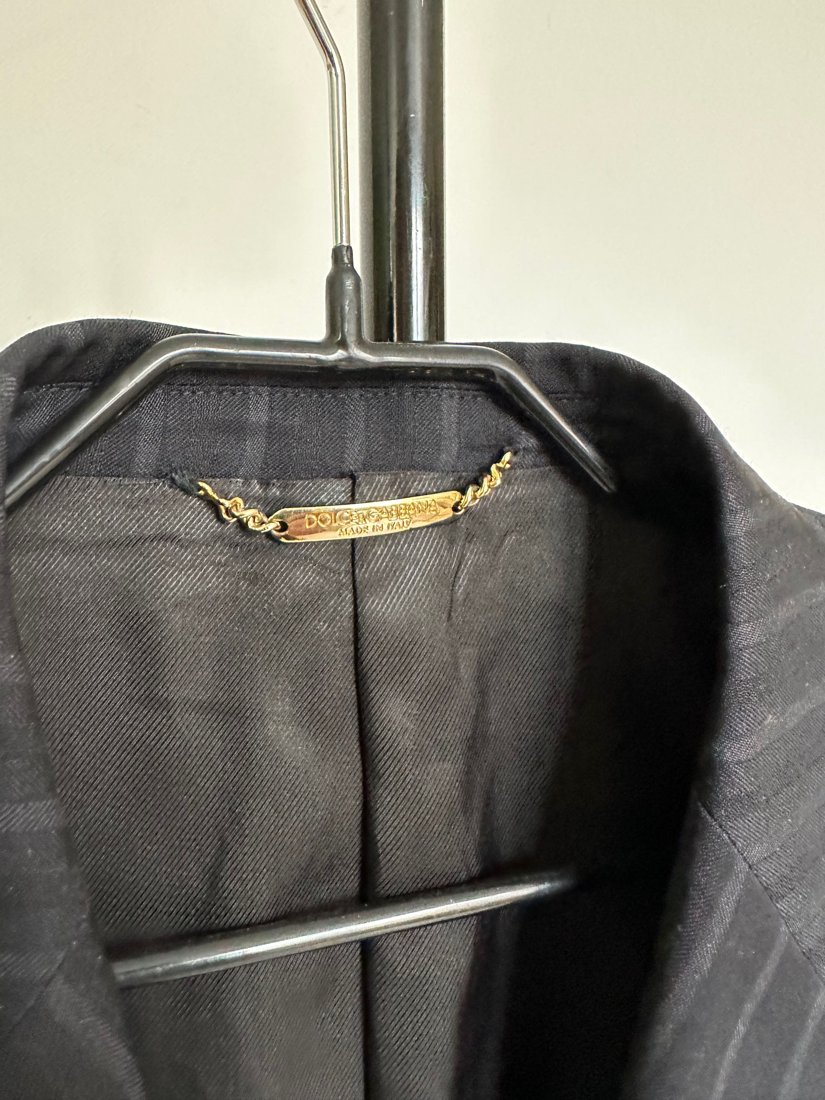 Dolce & Gabbana Dolce Gabbana Wool Suit black striped US 42R Classic Size 42R - 7 Thumbnail