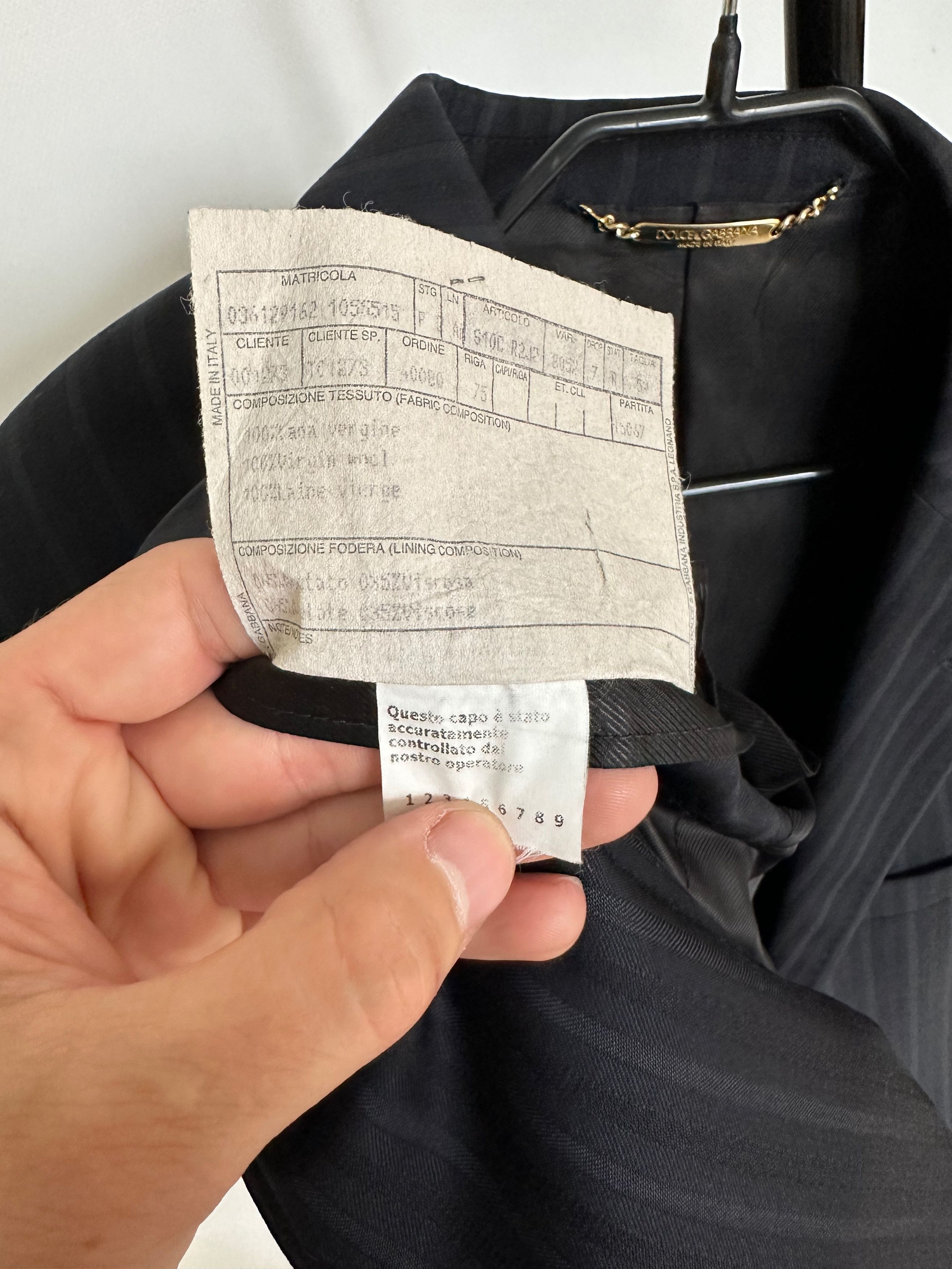 Dolce & Gabbana Dolce Gabbana Wool Suit black striped US 42R Classic Size 42R - 11 Thumbnail