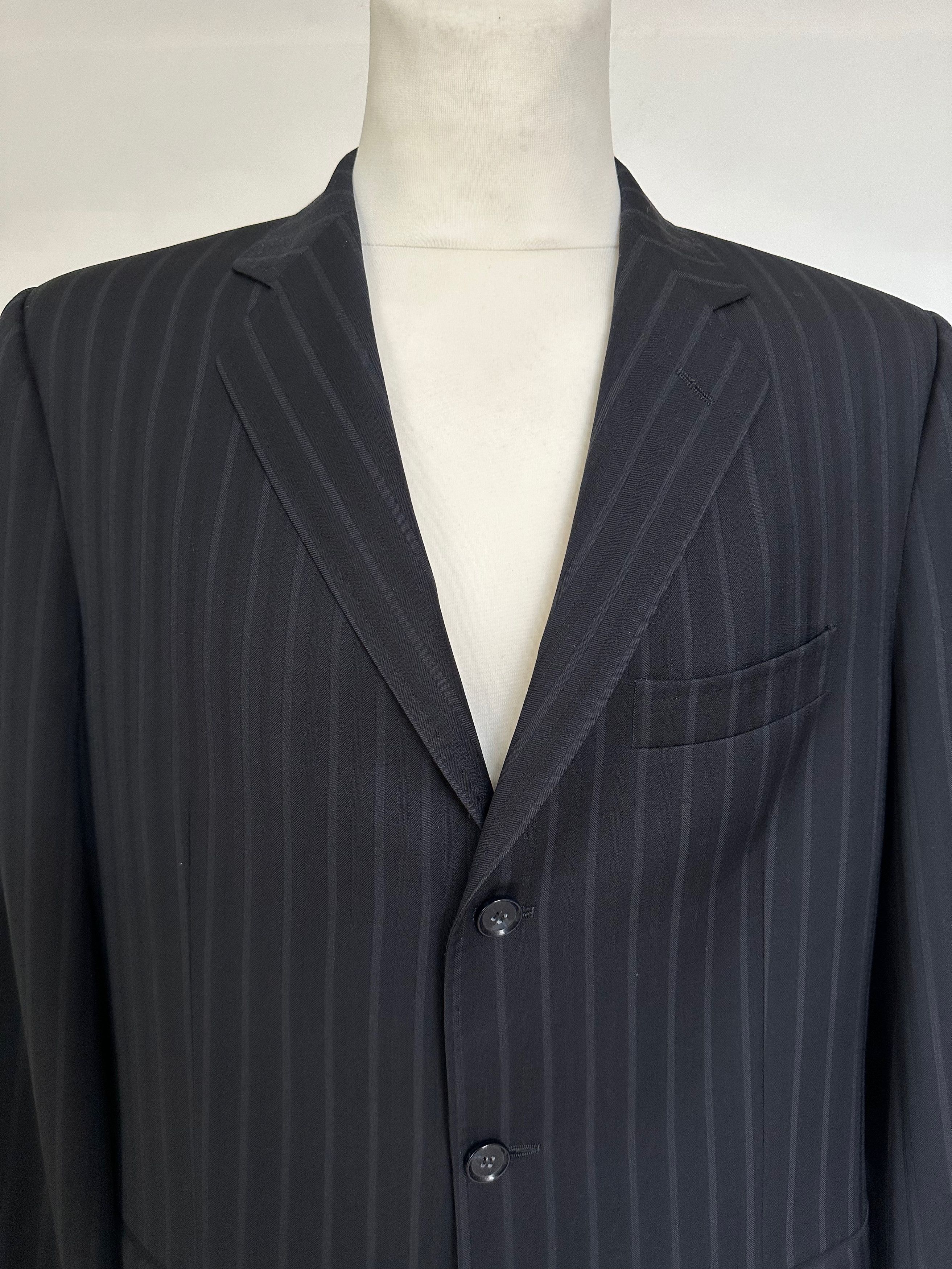 Dolce & Gabbana Dolce Gabbana Wool Suit black striped US 42R Classic Size 42R - 4 Thumbnail