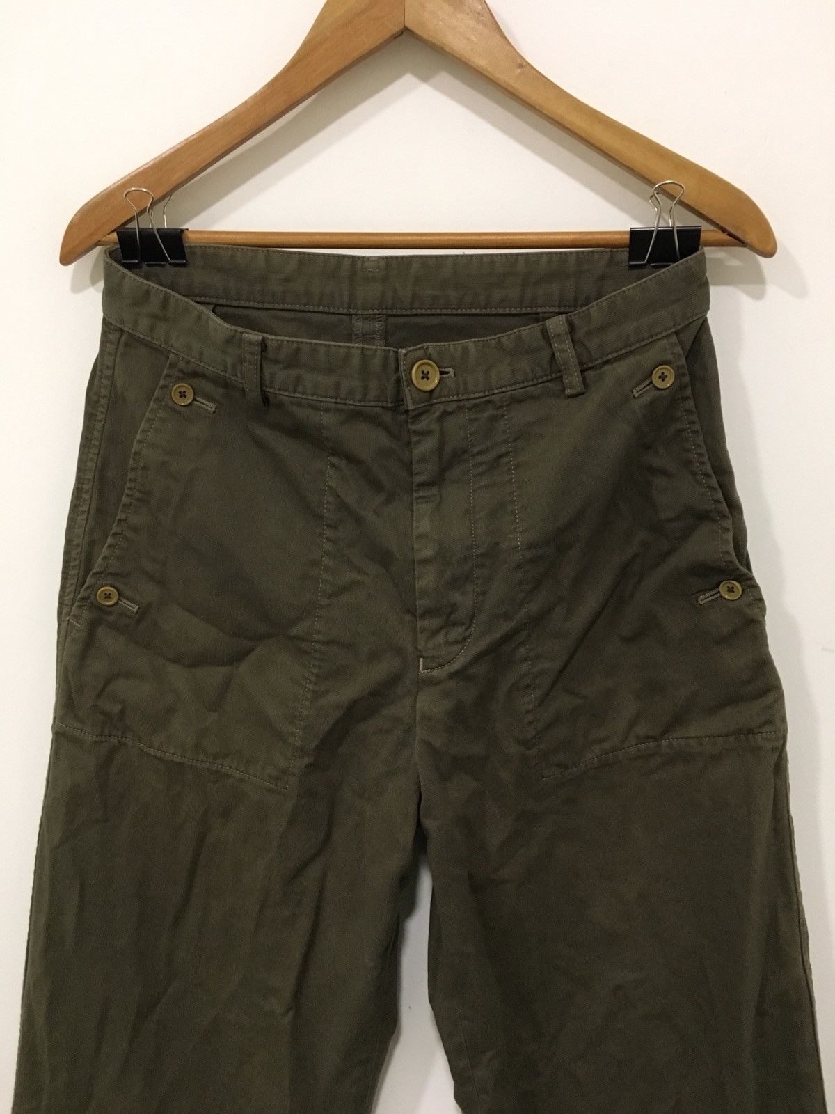 image of Margaret Howell Military Fashion Pant in Miltary Green, Men's (Size 30)