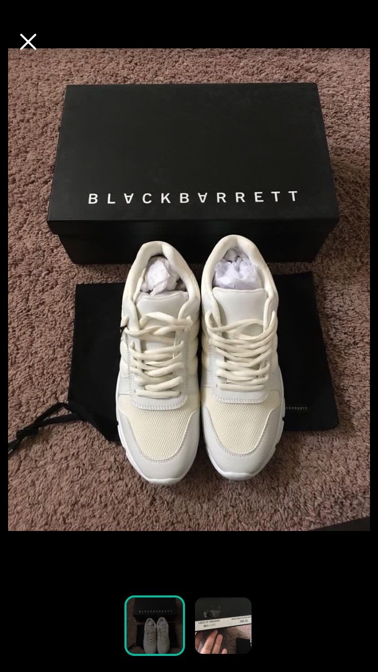Black Barrett lace up sneakers Size US 9 / EU 42 - 1 Thumbnail