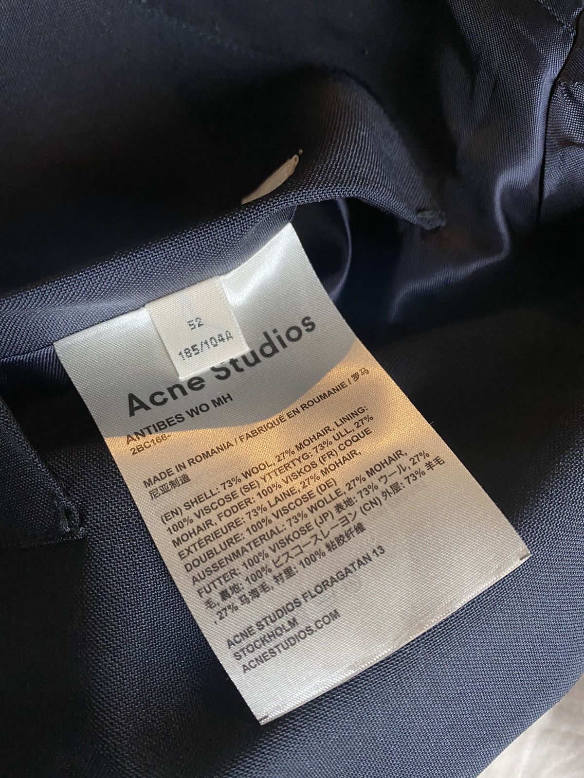 Acne Studios Wool Navy Blazer Size 52R - 5 Thumbnail