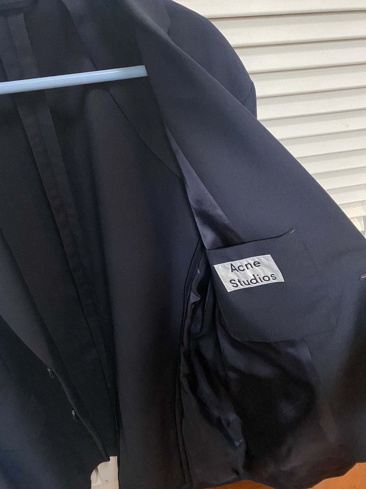 Acne Studios Wool Navy Blazer Size 52R - 4 Thumbnail