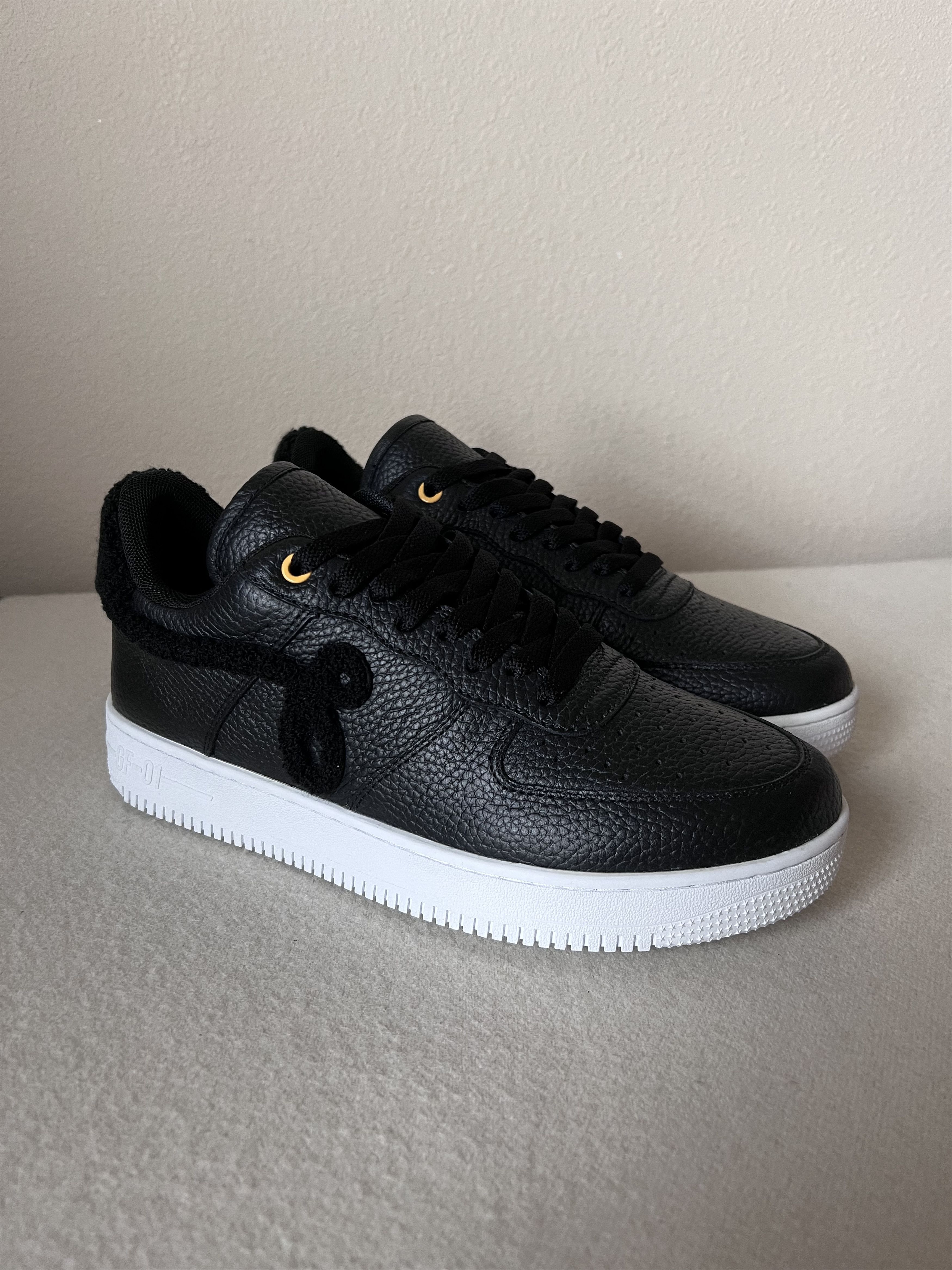 image of John Geiger Gf-01 Sneakers Black Leather, Men's (Size 8)