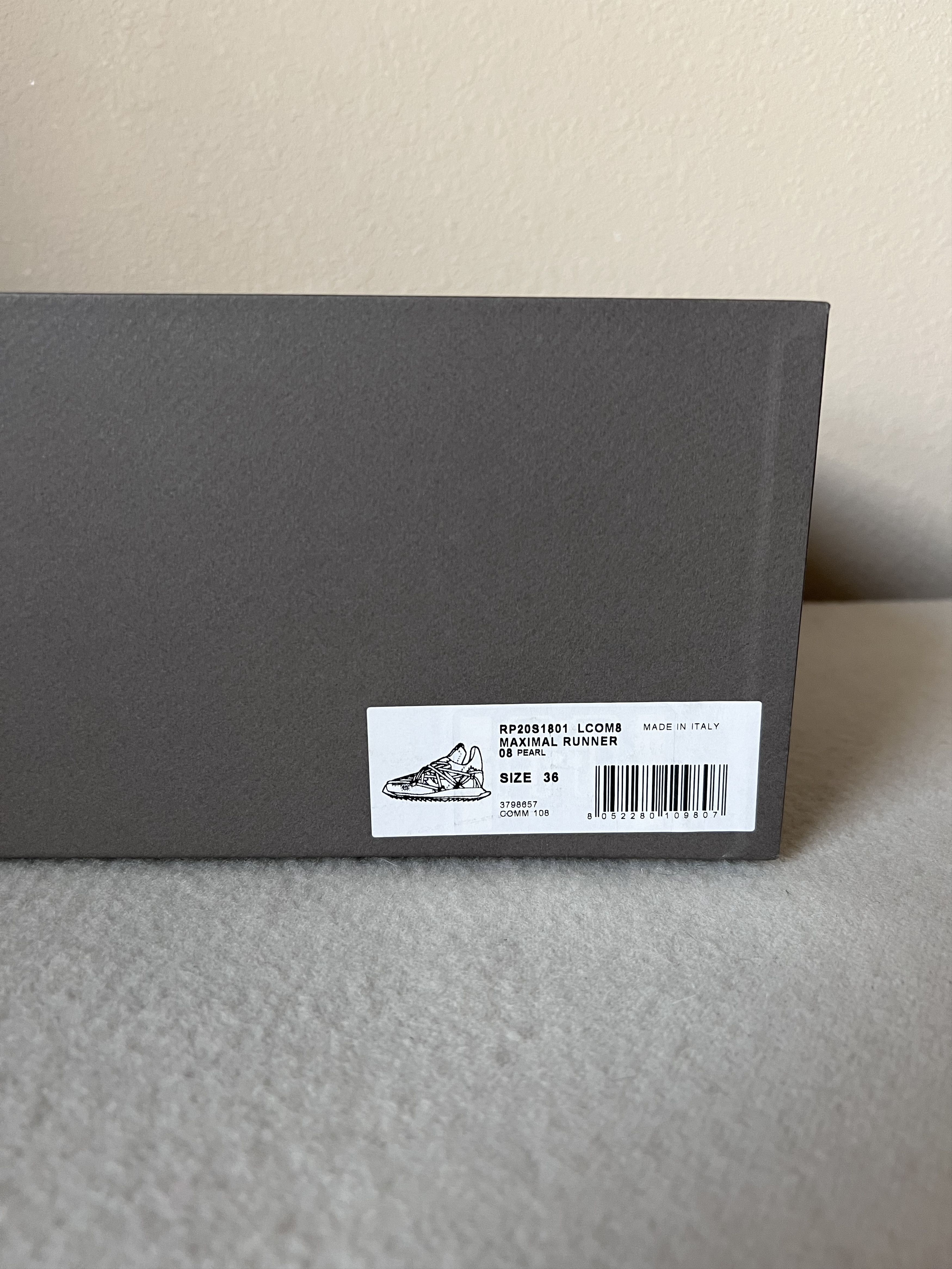 Rick Owens Rick Owens Maximal Runner Pearl Size US 6 / IT 36 - 7 Thumbnail