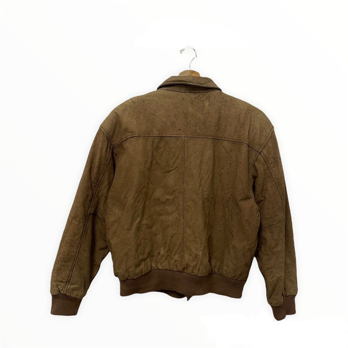 Vintage Vintage Leather Jacket Zipper Up Bomber Style Size US M / EU 48-50 / 2 - 9 Thumbnail