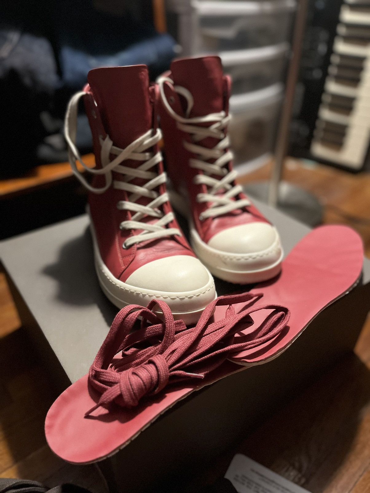 Rick Owens Rick Owens Mainline Carnelian red Size US 8.5 / EU 41-42 - 3 Thumbnail