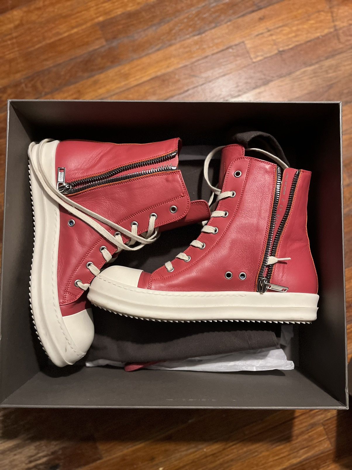 Rick Owens Rick Owens Mainline Carnelian red Size US 8.5 / EU 41-42 - 1 Thumbnail