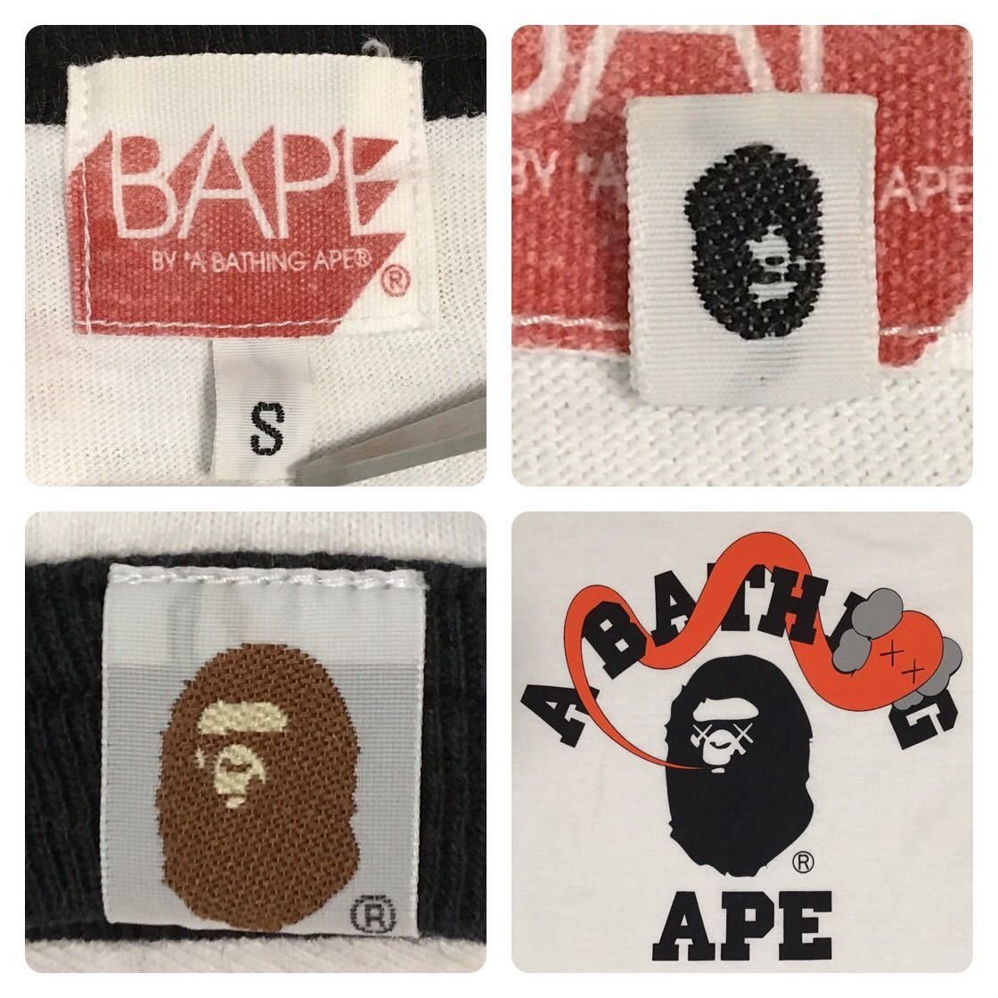 Bape × Kaws BAPE × kaws bendy College logo long sleeve T-shirt Size US S / EU 44-46 / 1 - 7 Thumbnail