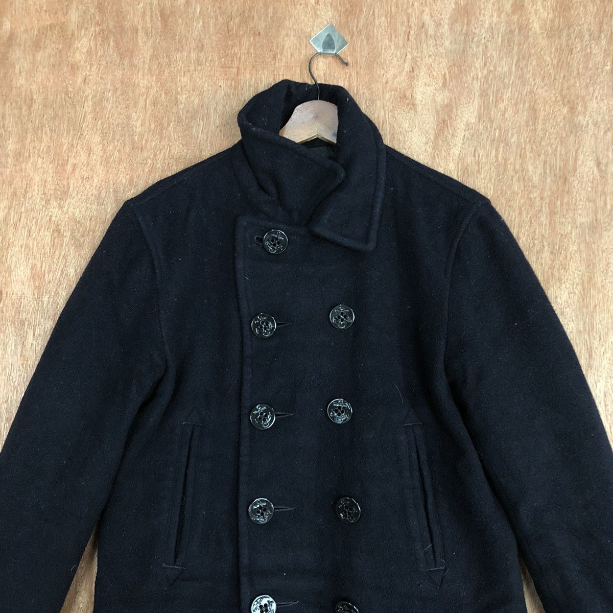 Alpha Industries × Japanese Brand Vintage Alpha Industries Woolen Peacoat Size US M / EU 48-50 / 2 - 9 Thumbnail