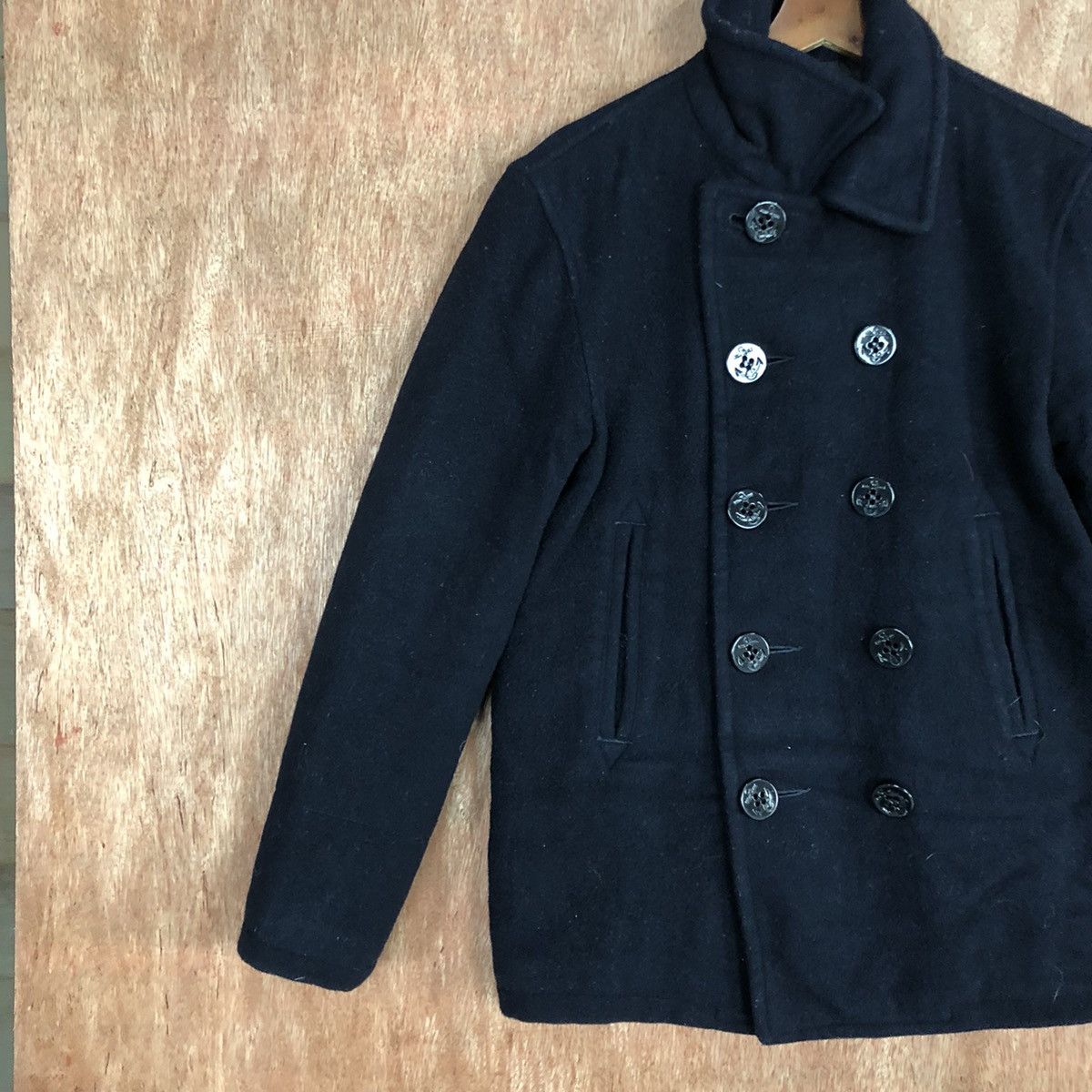 Alpha Industries × Japanese Brand Vintage Alpha Industries Woolen Peacoat Size US M / EU 48-50 / 2 - 7 Thumbnail