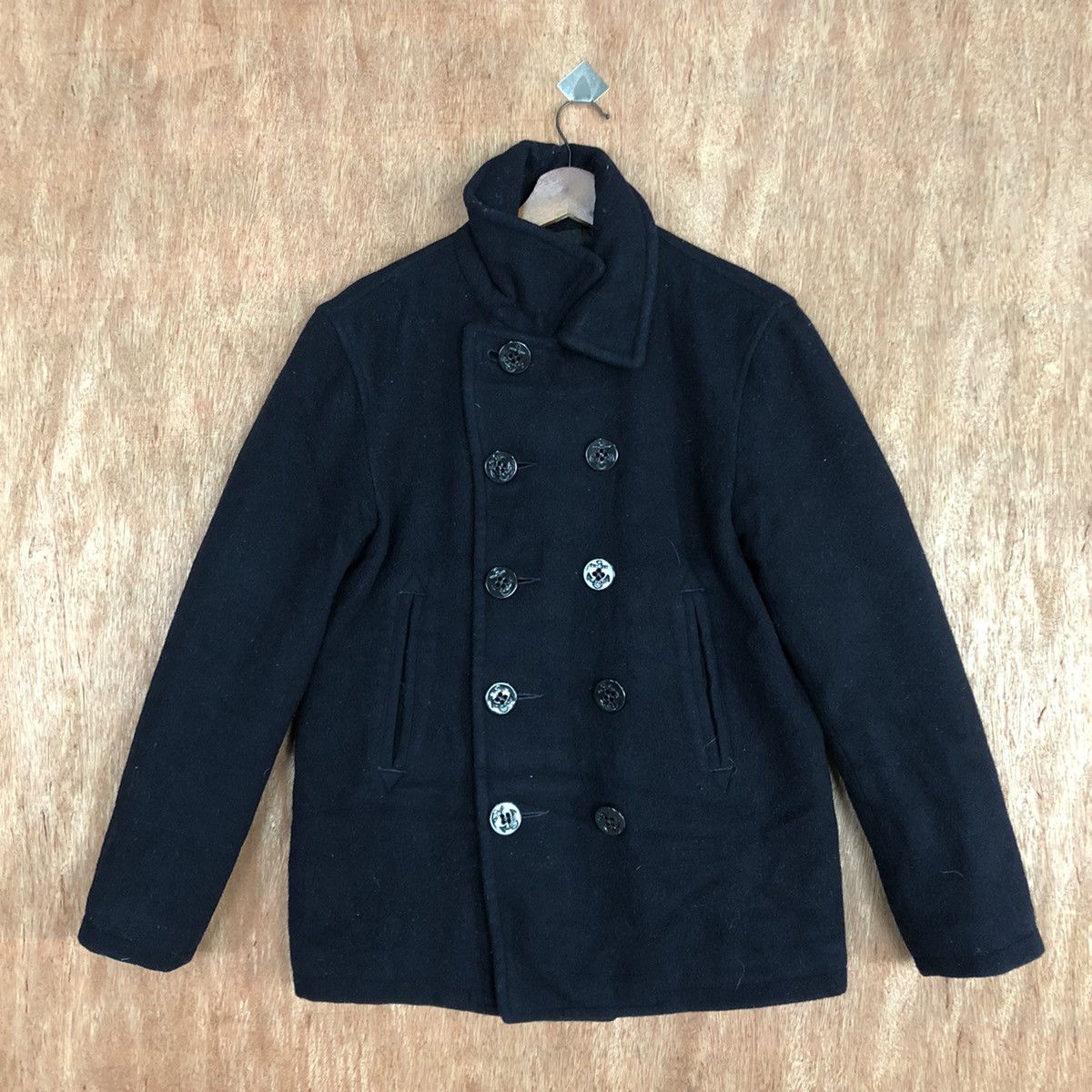 Alpha Industries × Japanese Brand Vintage Alpha Industries Woolen Peacoat Size US M / EU 48-50 / 2 - 3 Thumbnail