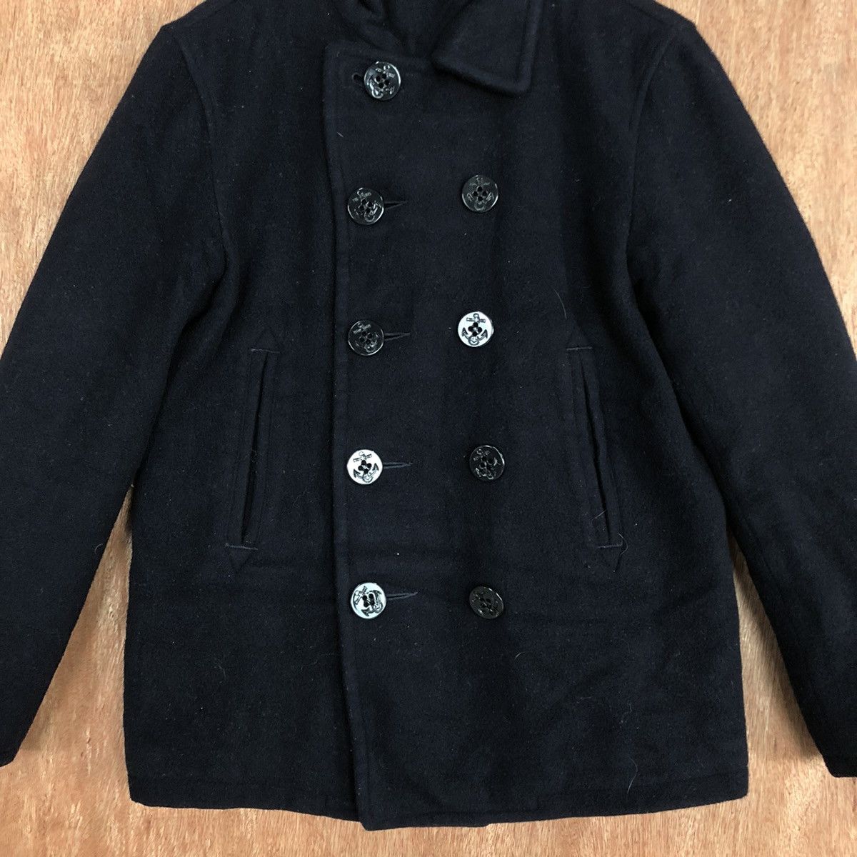 Alpha Industries × Japanese Brand Vintage Alpha Industries Woolen Peacoat Size US M / EU 48-50 / 2 - 8 Thumbnail