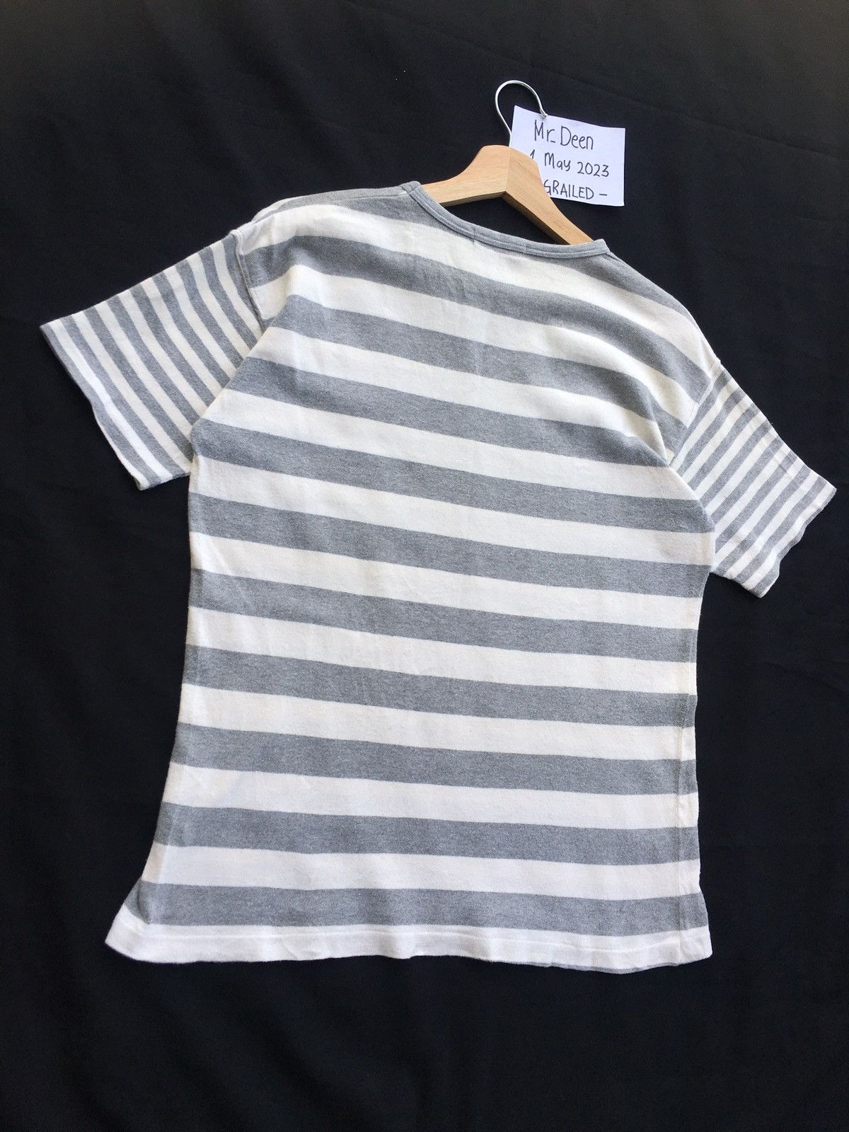 Issey Miyake Vintage Tete Homme by Issey Miyake Stripes Grey Tshirt Size US M / EU 48-50 / 2 - 13 Thumbnail