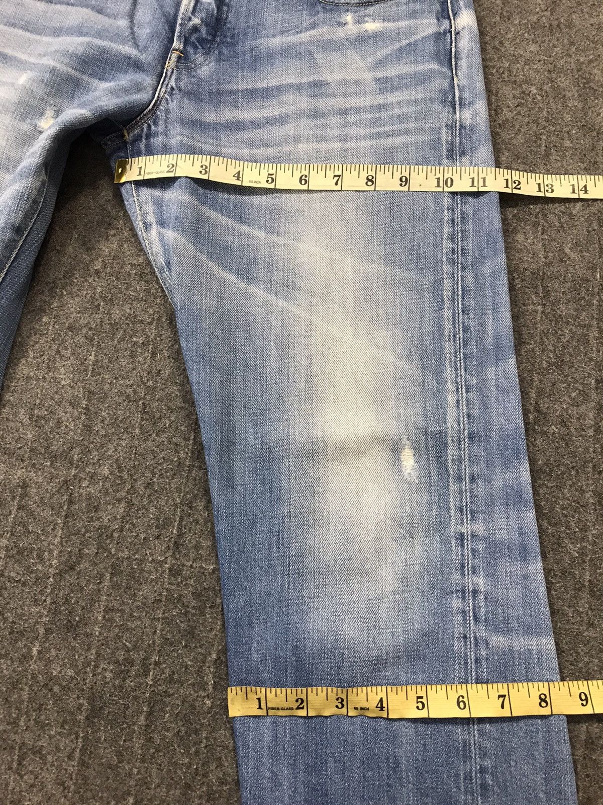 Japanese Brand Vintage Red Card Light Wash Bucket Back Denim Jeans Size US 32 / EU 48 - 20 Thumbnail