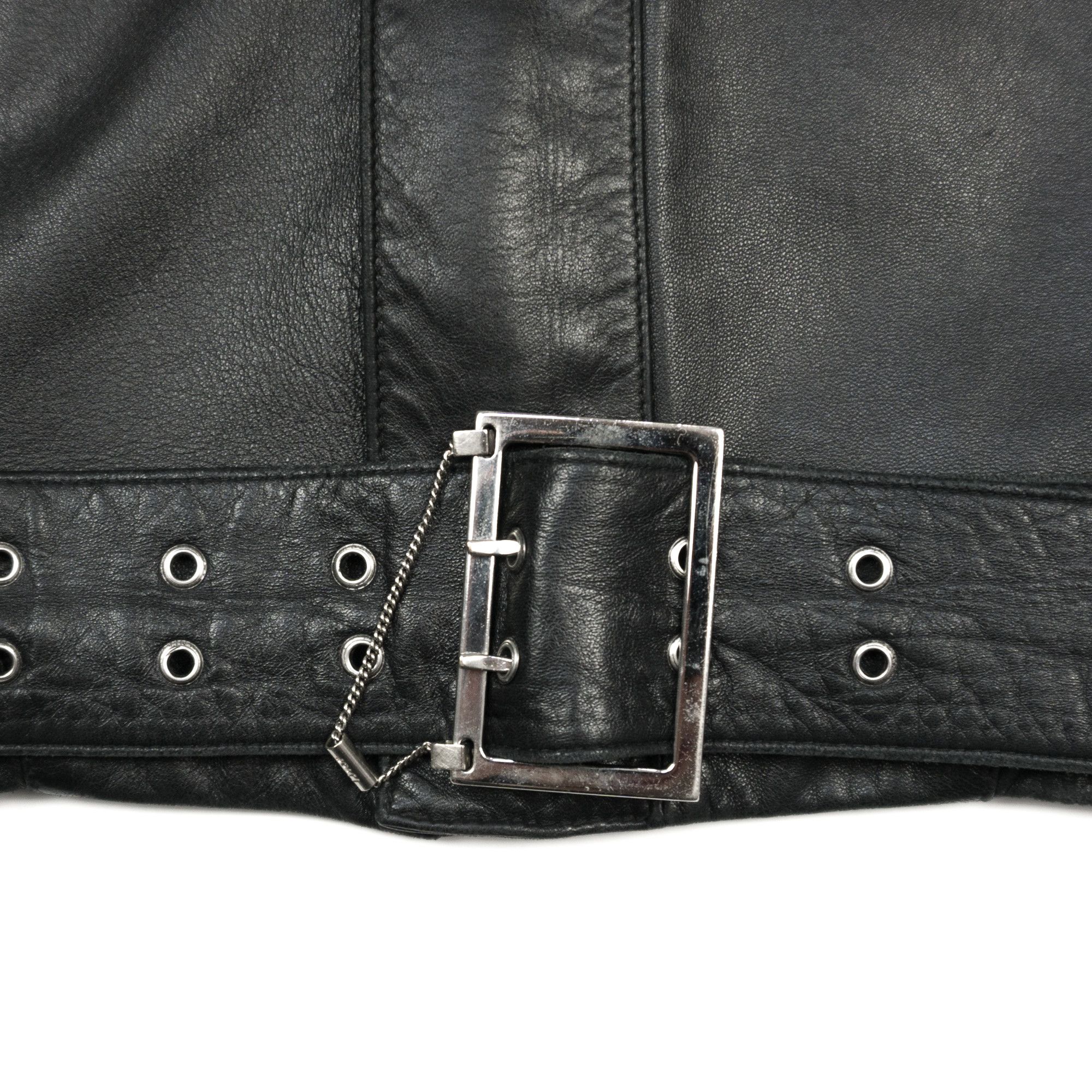 Dior × Hedi Slimane Dior Homme SS03 "Follow Me" Biker Leather Jacket Size US S / EU 44-46 / 1 - 4 Thumbnail
