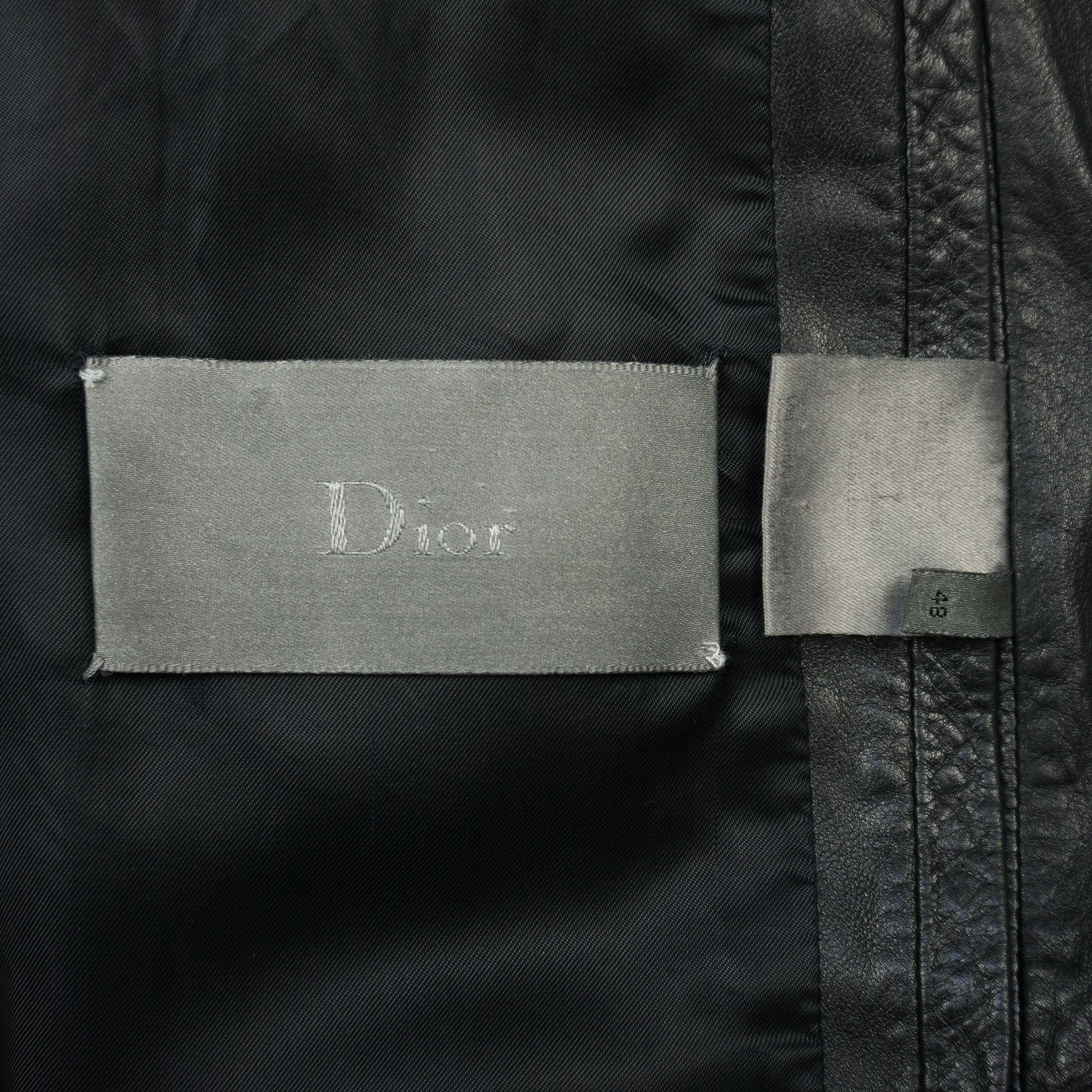 Dior × Hedi Slimane Dior Homme SS03 "Follow Me" Biker Leather Jacket Size US S / EU 44-46 / 1 - 6 Thumbnail