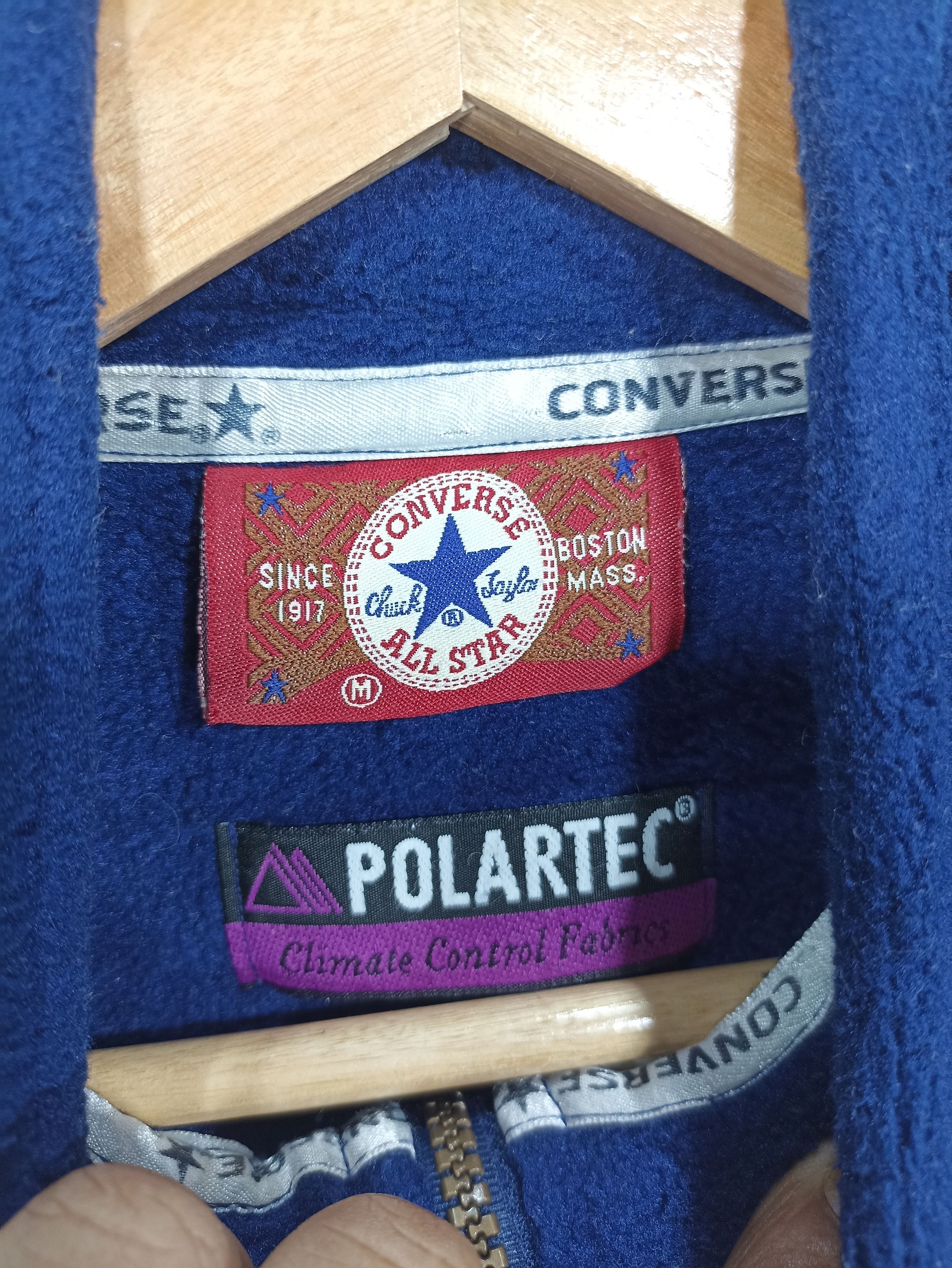 Converse × Vintage Vintage Converse Blue Fleece Polartec Size US M / EU 48-50 / 2 - 7 Thumbnail