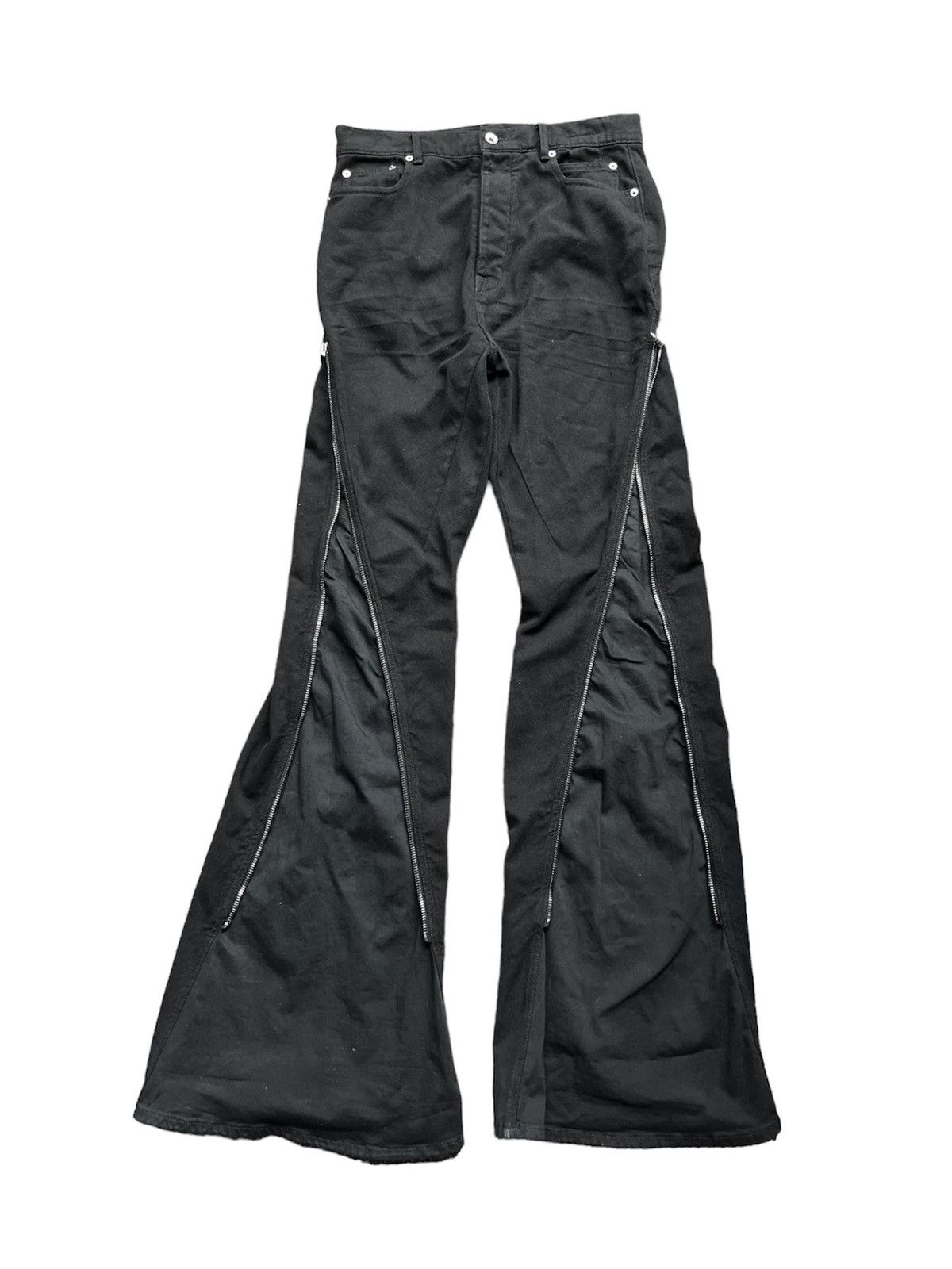 Rick Owens DRKSHDW Bolan Bootcut in Black Stretch Denim