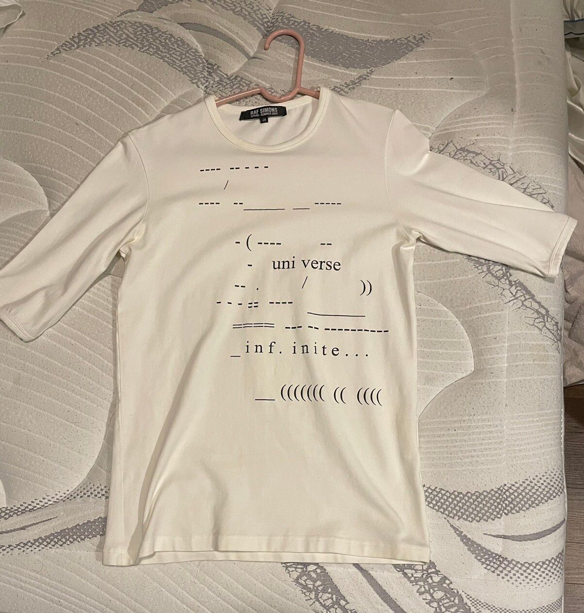 Pre-owned Raf Simons Ss05 Infinite Universe 3/4 Sleeve Shirt In White