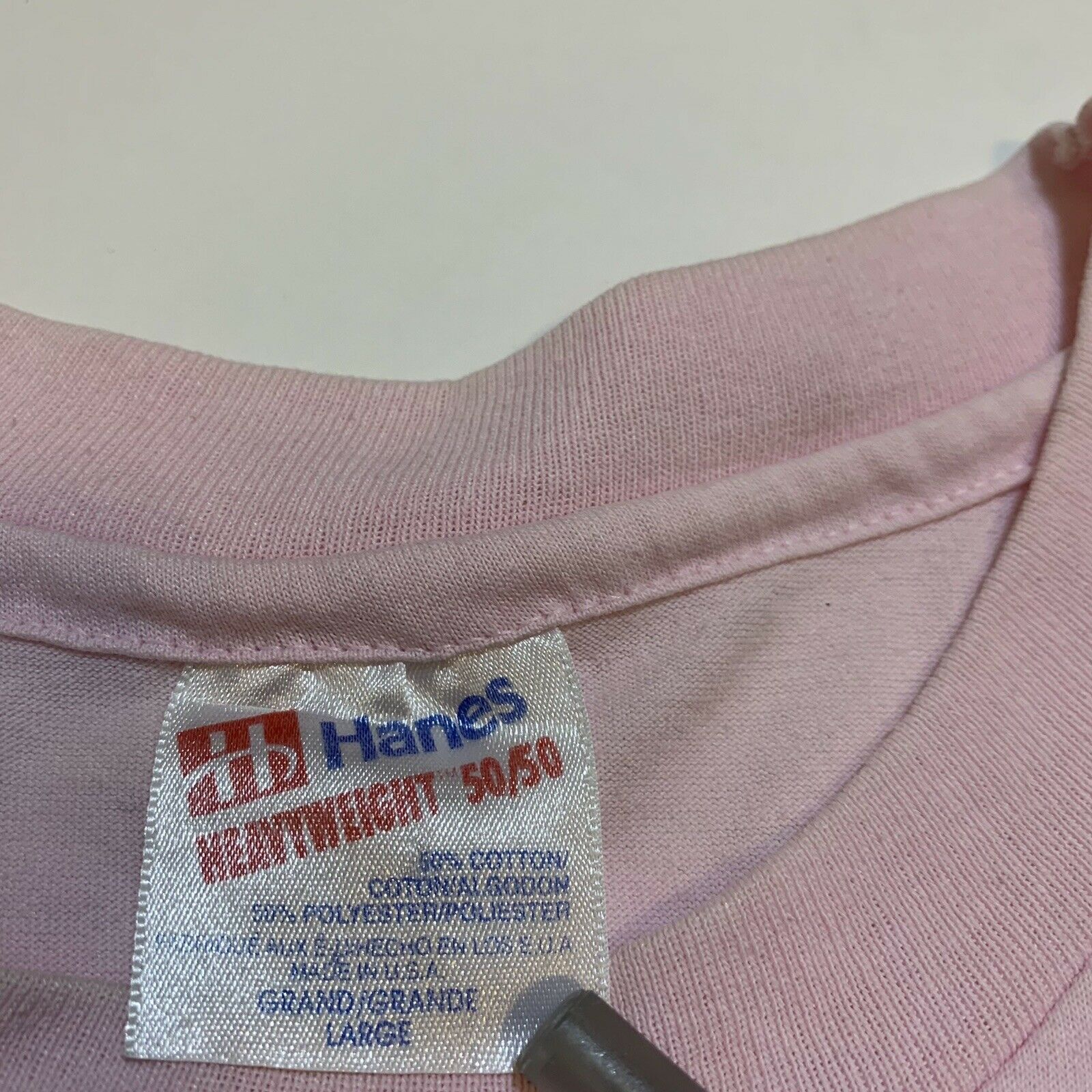 Vintage Vintage 90s Georgia Single Stitch 50/50 Pink T-Shirt Medium Size US M / EU 48-50 / 2 - 3 Thumbnail