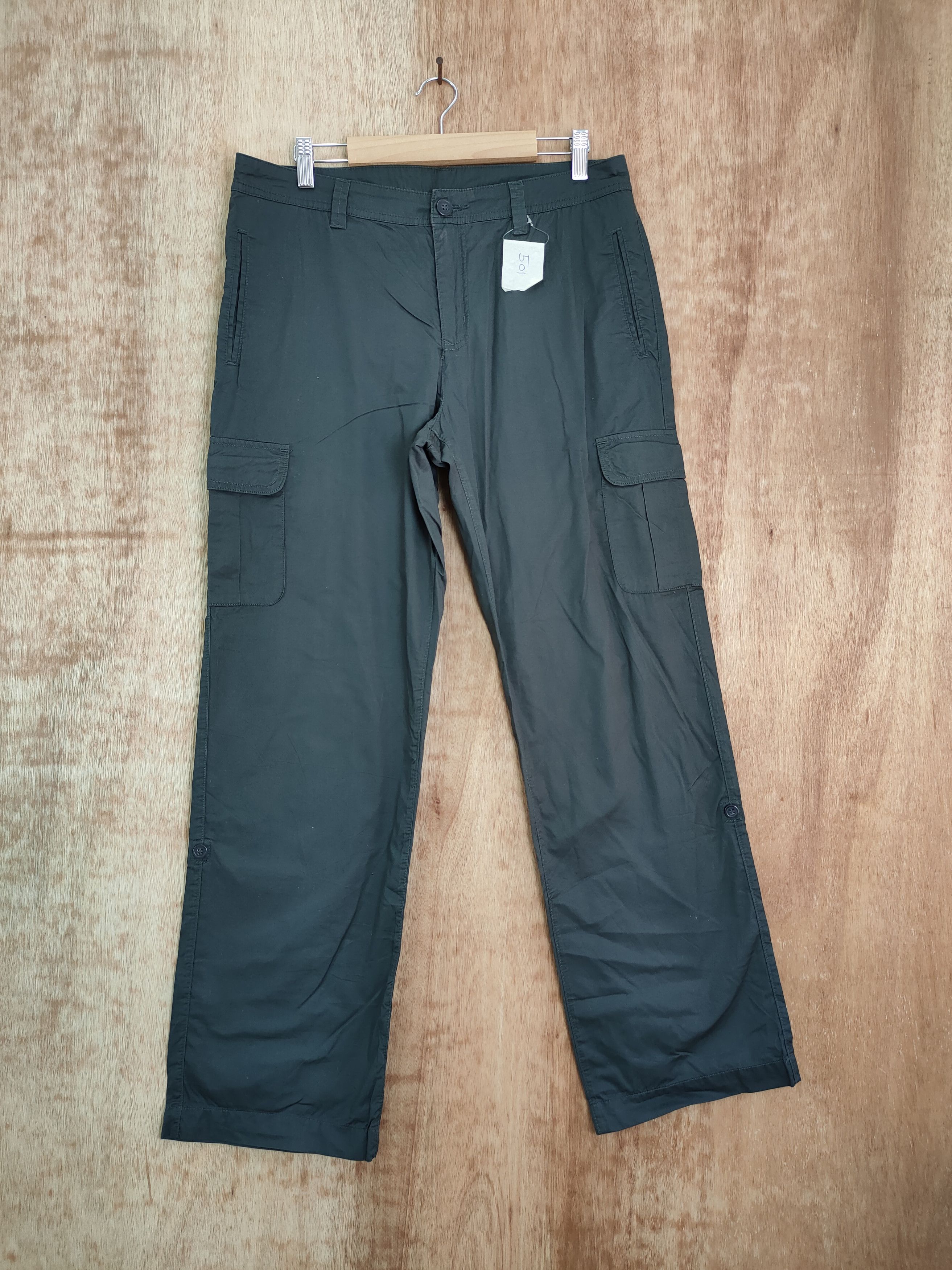 image of Vintage Topvalu Japan Multipocket Tactical Cargo Pants 501 in Dark Green, Men's (Size 30)