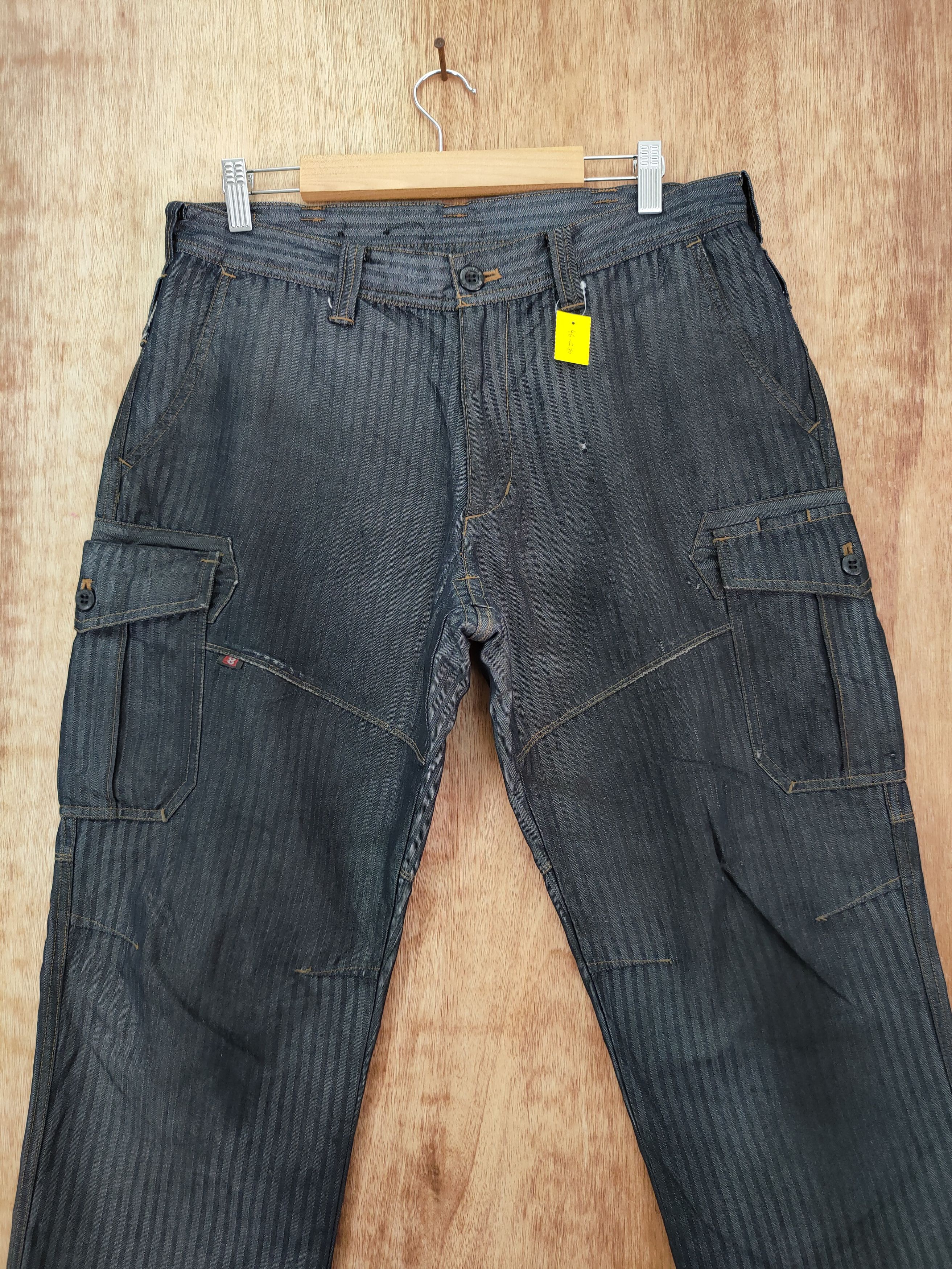 Japanese Brand DLL Burtle black multi pocket cargo worker pants #46-270A Size US 33 - 4 Thumbnail