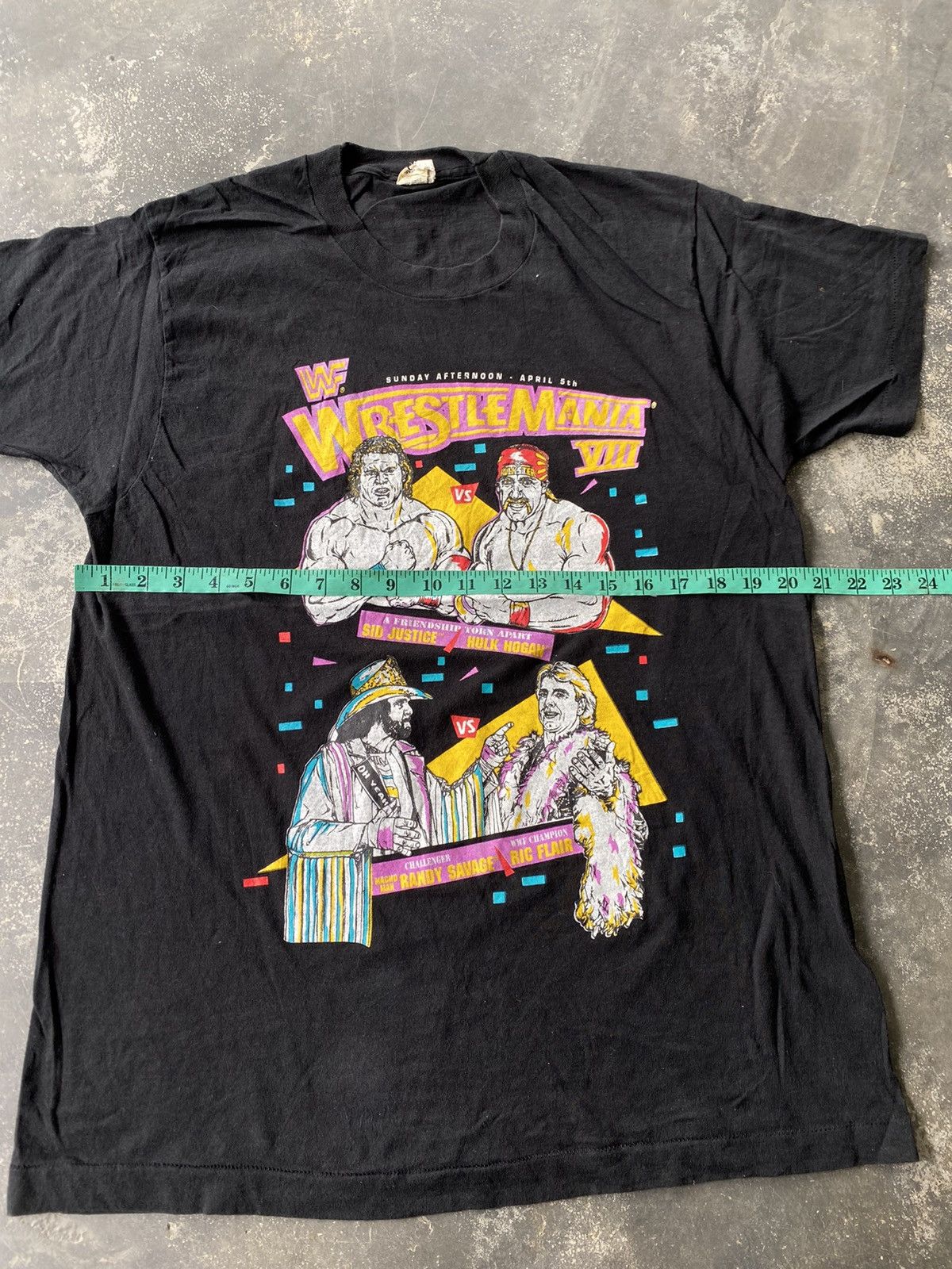 Vintage Vintage Rare 1992 WWF Wrestlemania 8 Wrestling T-Shirt Size US XL / EU 56 / 4 - 9 Thumbnail